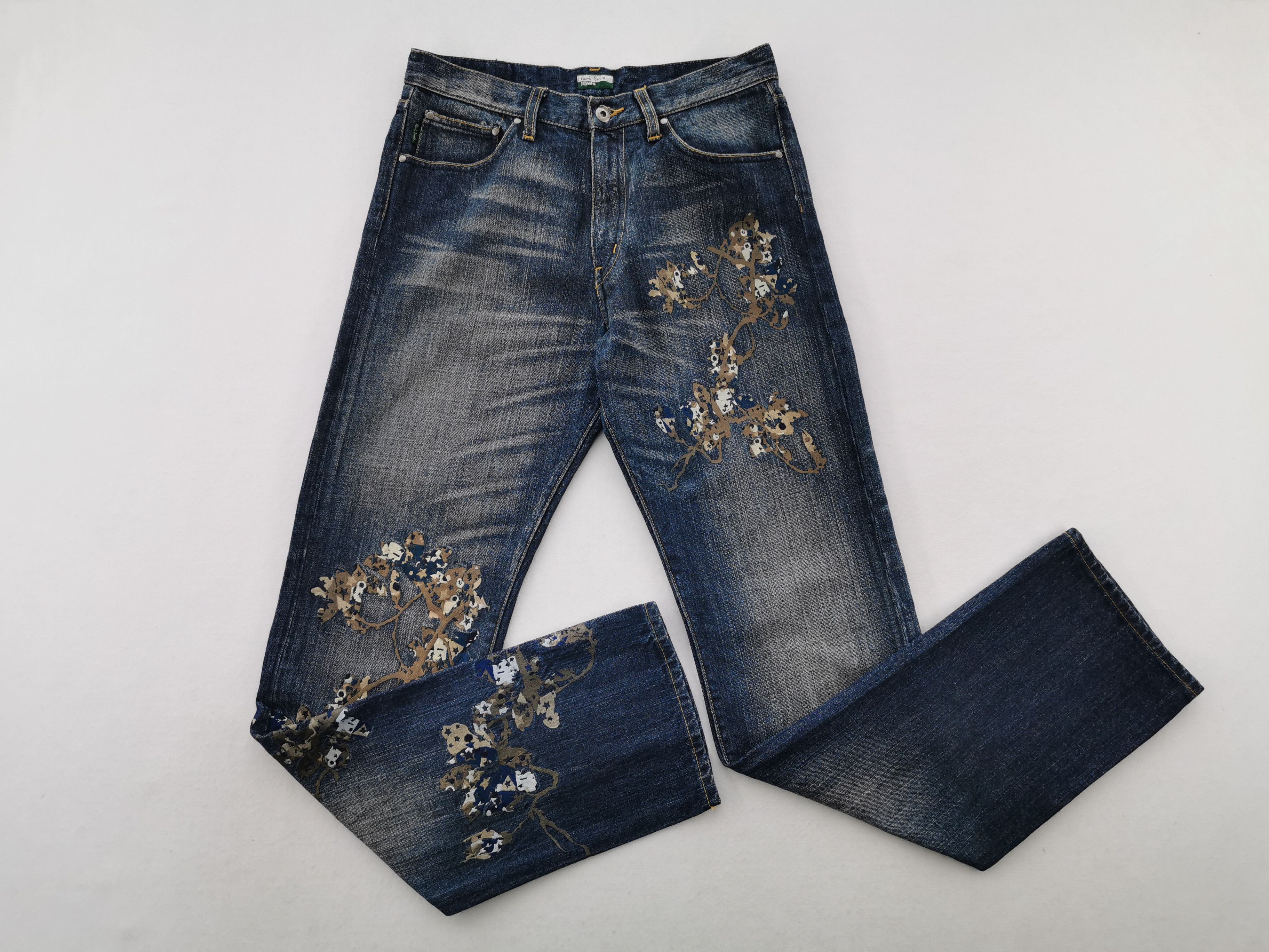 Paul Smith Paul Smith Embroidery Floral Denim Waist 29 Size US 29 - 1 Thumbnail