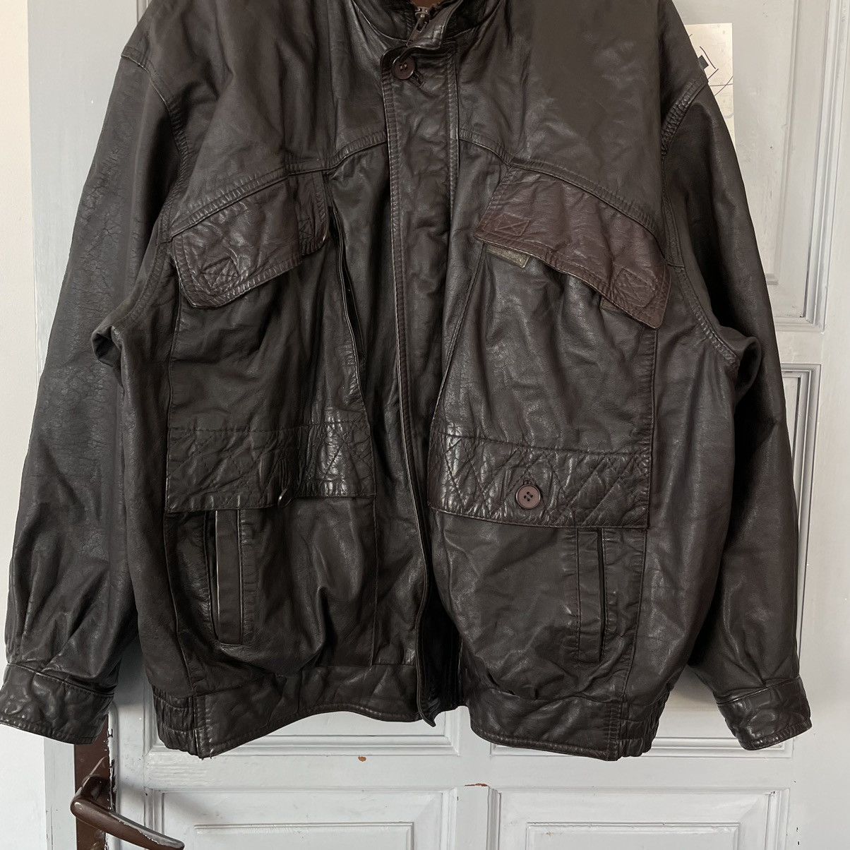 Genuine Leather × Vintage Vintage 90’s Avantgarde leather jacket y2k Size US L / EU 52-54 / 3 - 4 Thumbnail
