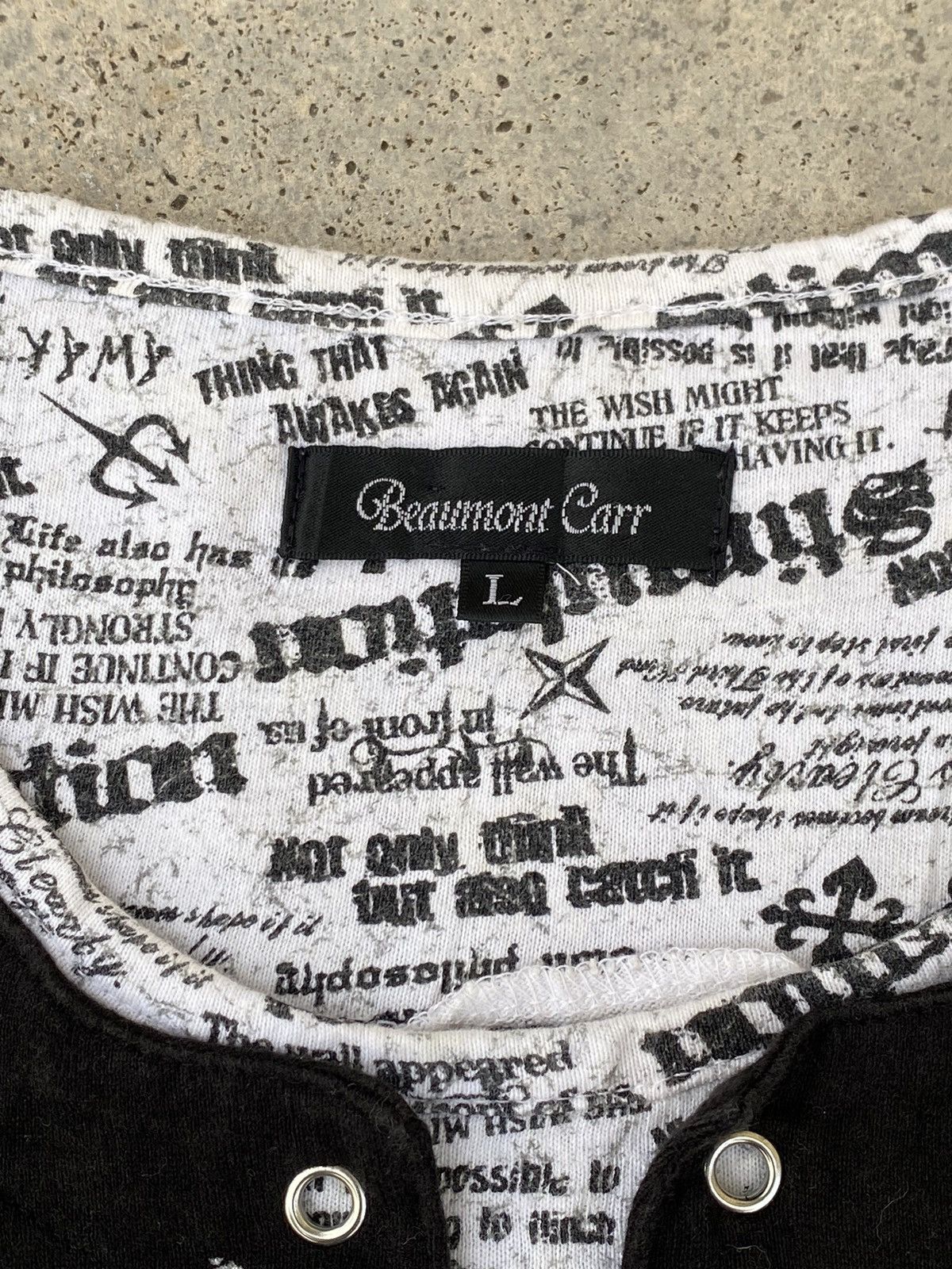 Hysteric Glamour Beaumont Carr Wild Poems Double Layer Gothic Punk Tees Size US M / EU 48-50 / 2 - 6 Thumbnail