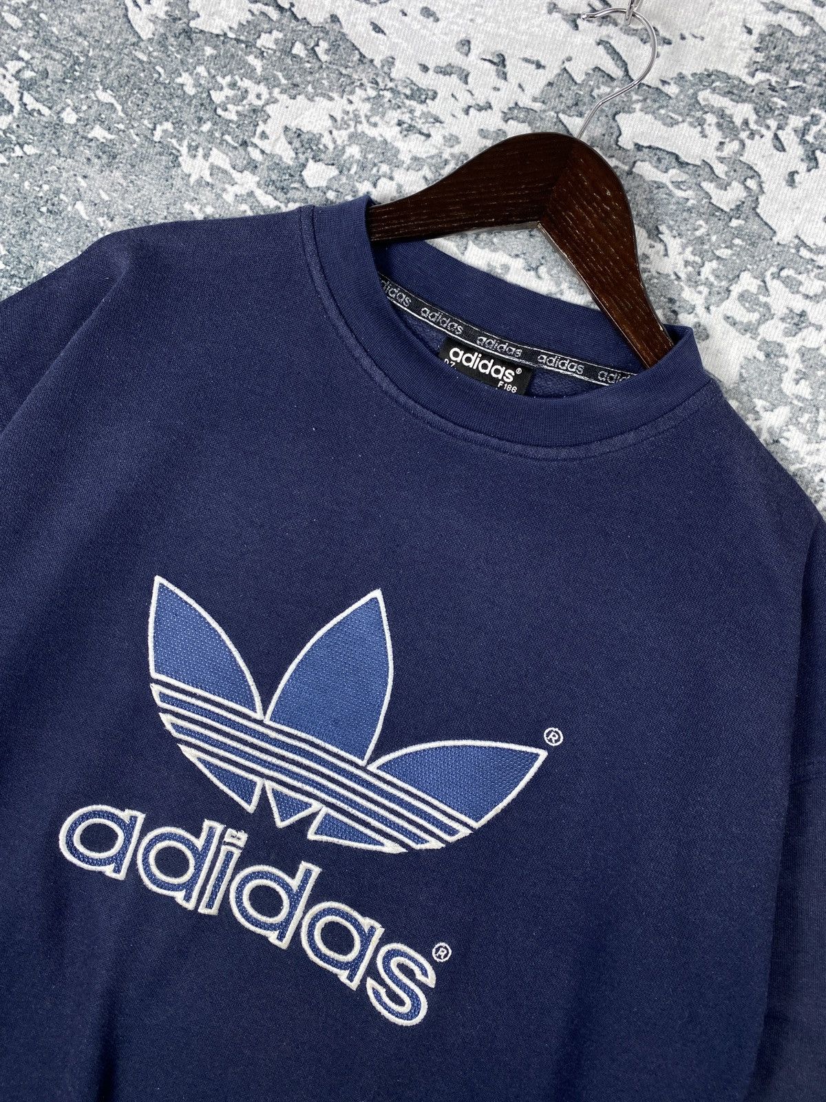 Adidas Vintage Adidas Big Logo Crewneck Sweatshirts Size US L / EU 52-54 / 3 - 2 Thumbnail
