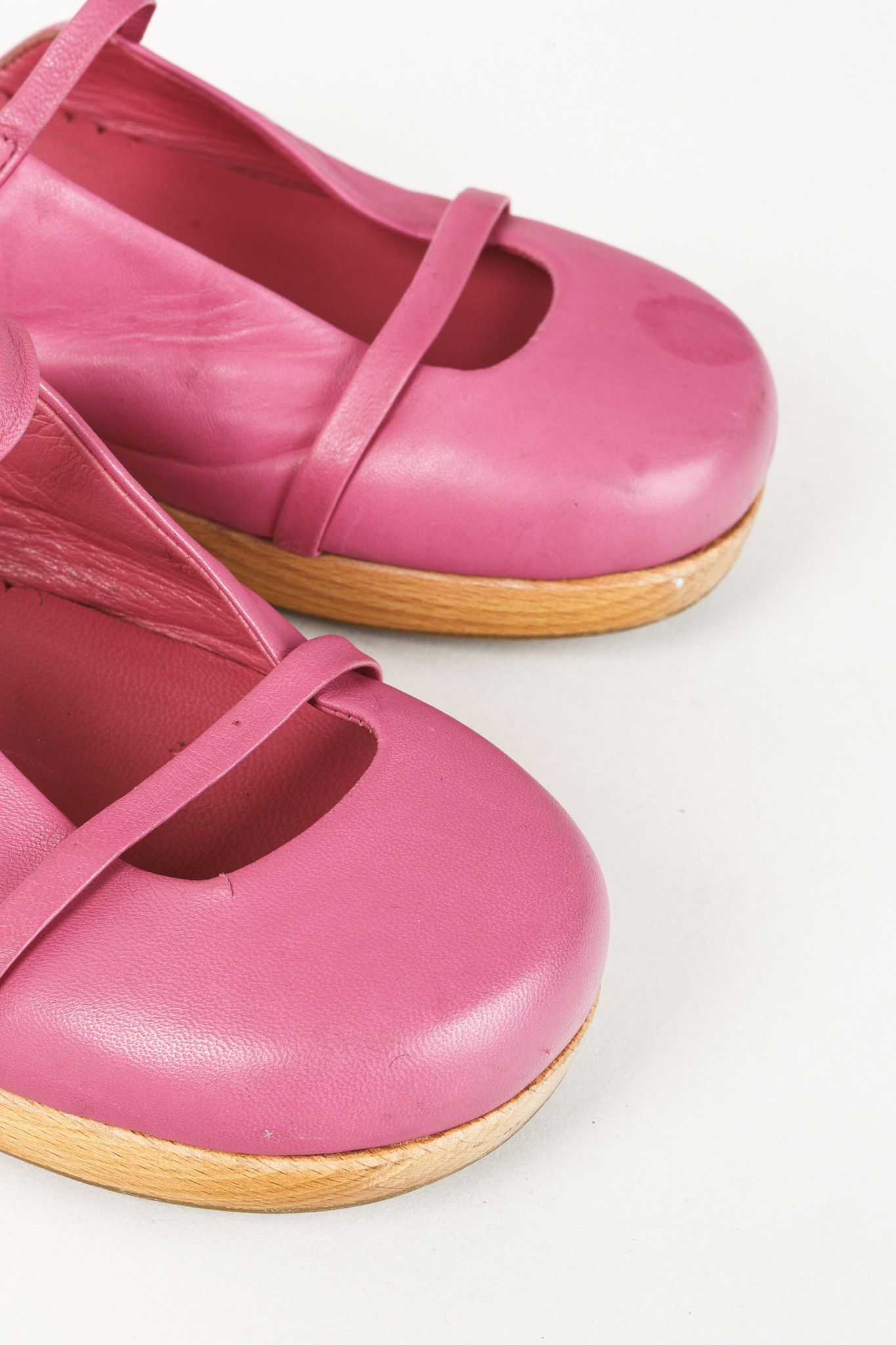 Marni Marni Fuchsia Leather Clog Size US 7 / IT 37 - 6 Thumbnail