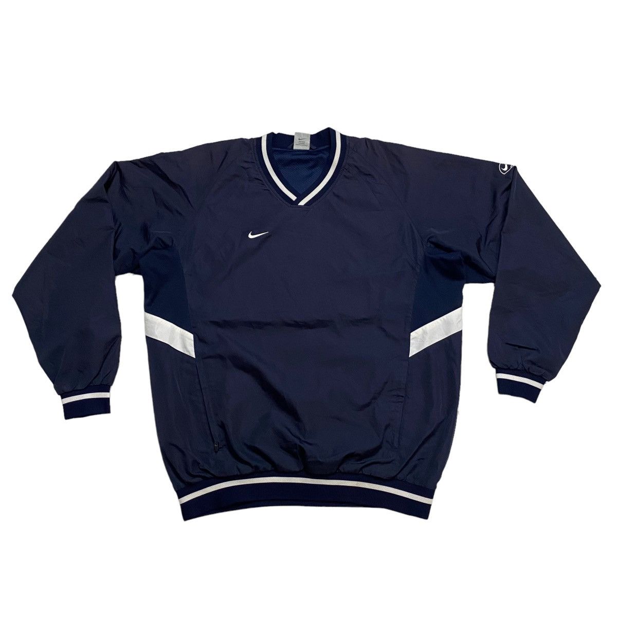 Nike × Vintage Vintage 90s Nike Baseball winbreaker Vneck Size US L / EU 52-54 / 3 - 1 Thumbnail
