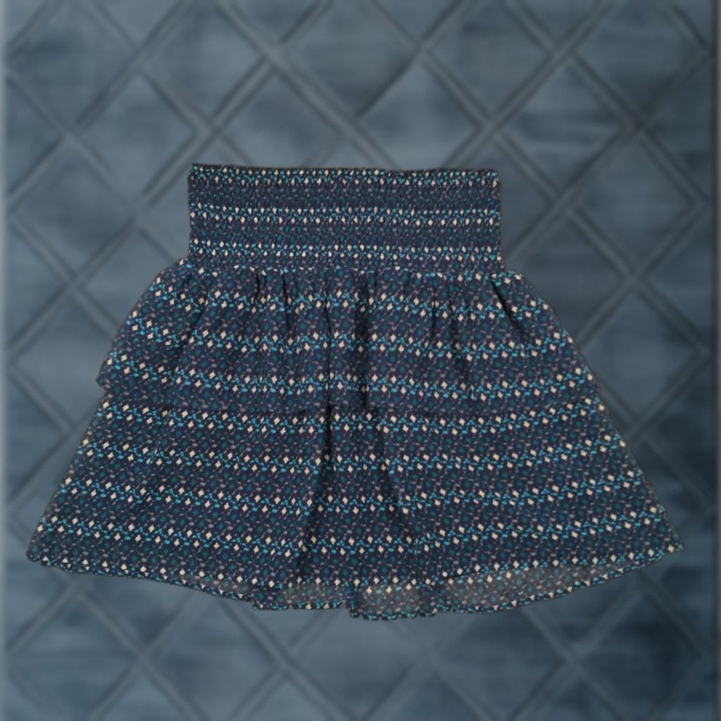 Old Navy Old Navy Skirt Short Women S Blue Lightweight Geometric Pullover Casual Flare Pattern Polyester Size 28" / US 6 / IT 42 - 1 Thumbnail