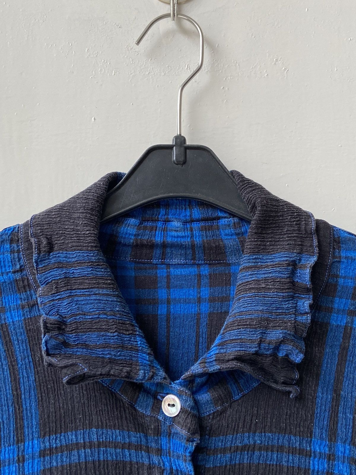 Issey Miyake × Tsumori Chisato TSUMORI CHISATO Plaid Wrinkle Meringue Pleats Shirt Size US XS / EU 42 / 0 - 12 Thumbnail