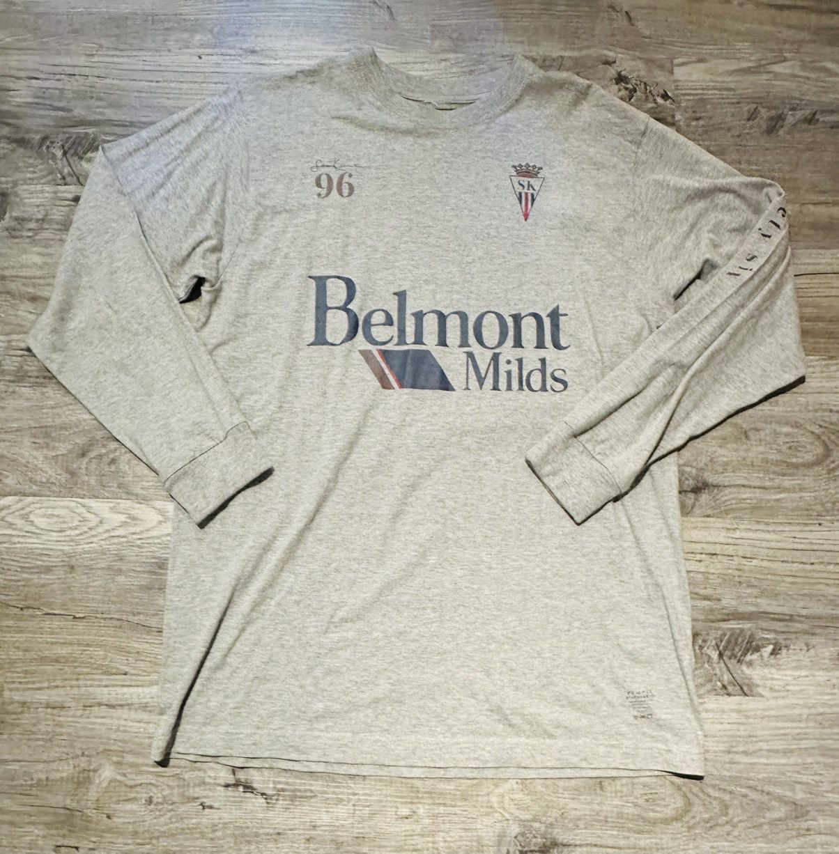 Vintage Belmont Long Sleeve Graphic Shirt Size US L / EU 52-54 / 3 - 1 Thumbnail