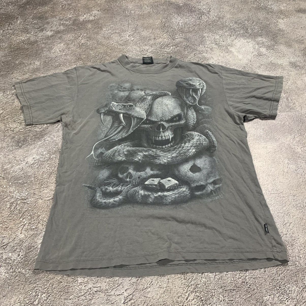 Vintage Vintage 90s Horror Skeleton Graphic Tee Sun Faded Grunge L Size US L / EU 52-54 / 3 - 2 Thumbnail