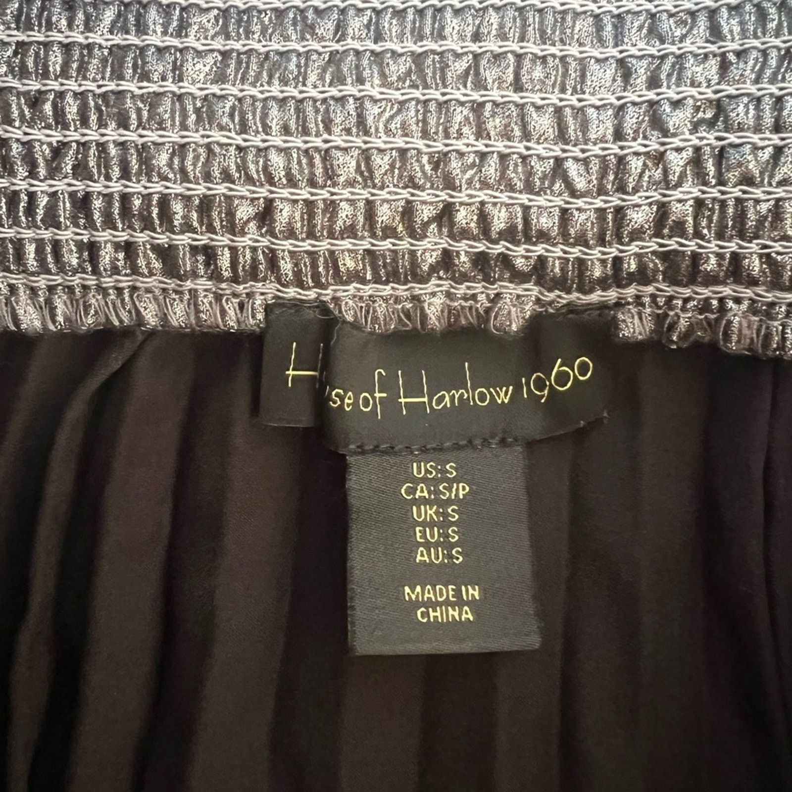 House of Harlow House Of Harlow 1960 Gunmetal Pleated Maxi Skirt Size 27" / US 4 / IT 40 - 4 Thumbnail