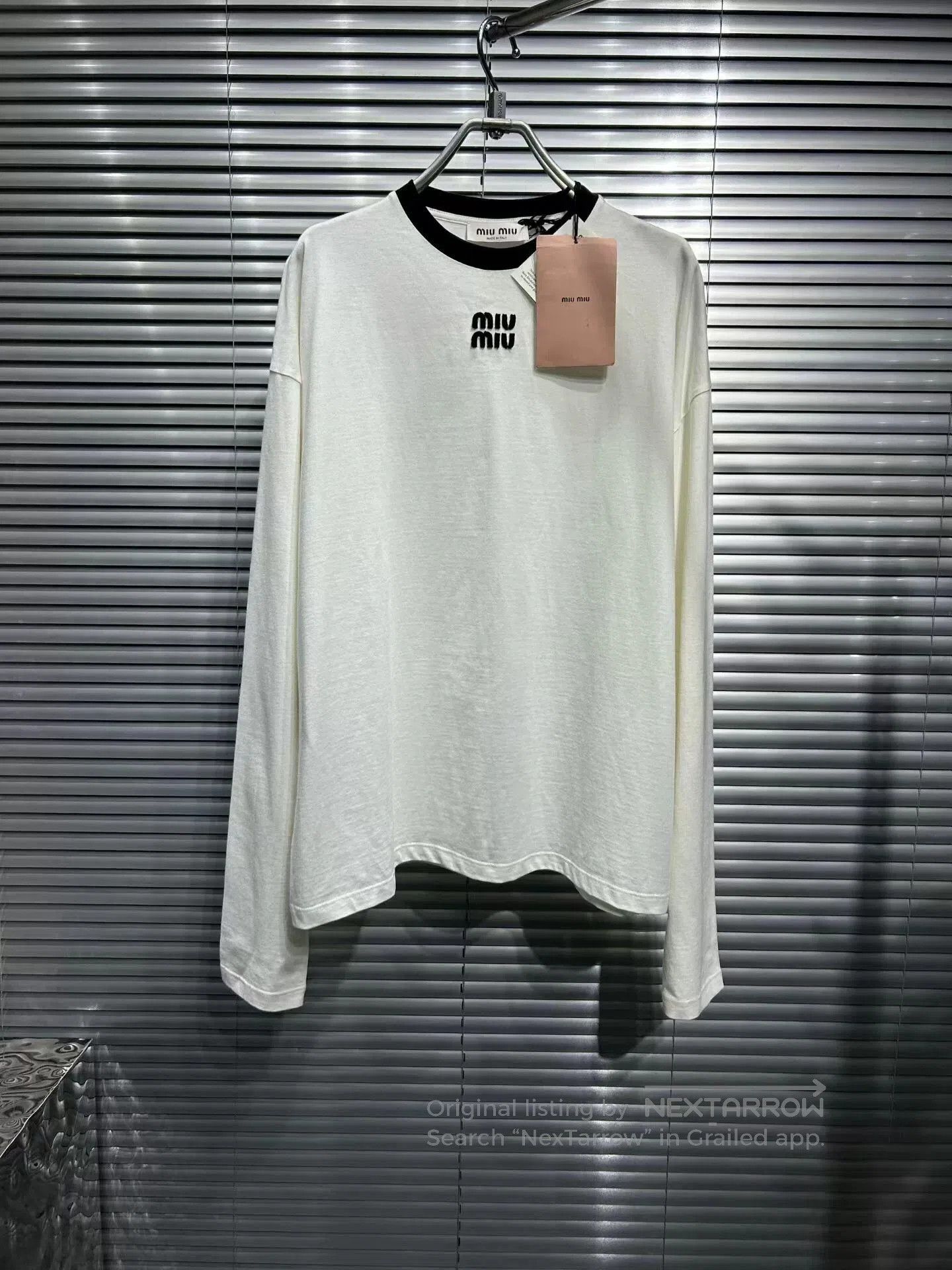 Miu Miu Miumiu Black and White Long Sleeve Top. Size M / US 6-8 / IT 42-44 - 1 Thumbnail