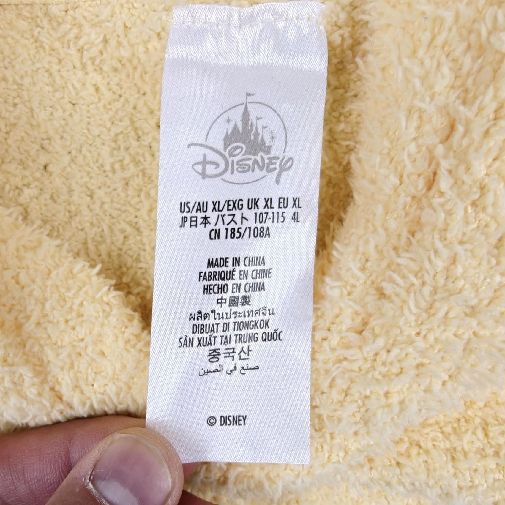 Disney Disney Sweater Womens XL Yellow Winnie the Pooh Hooded Fuzzy Knit Pullover Sportswear Pullover Size XL / US 12-14 / IT 48-50 - 3 Thumbnail