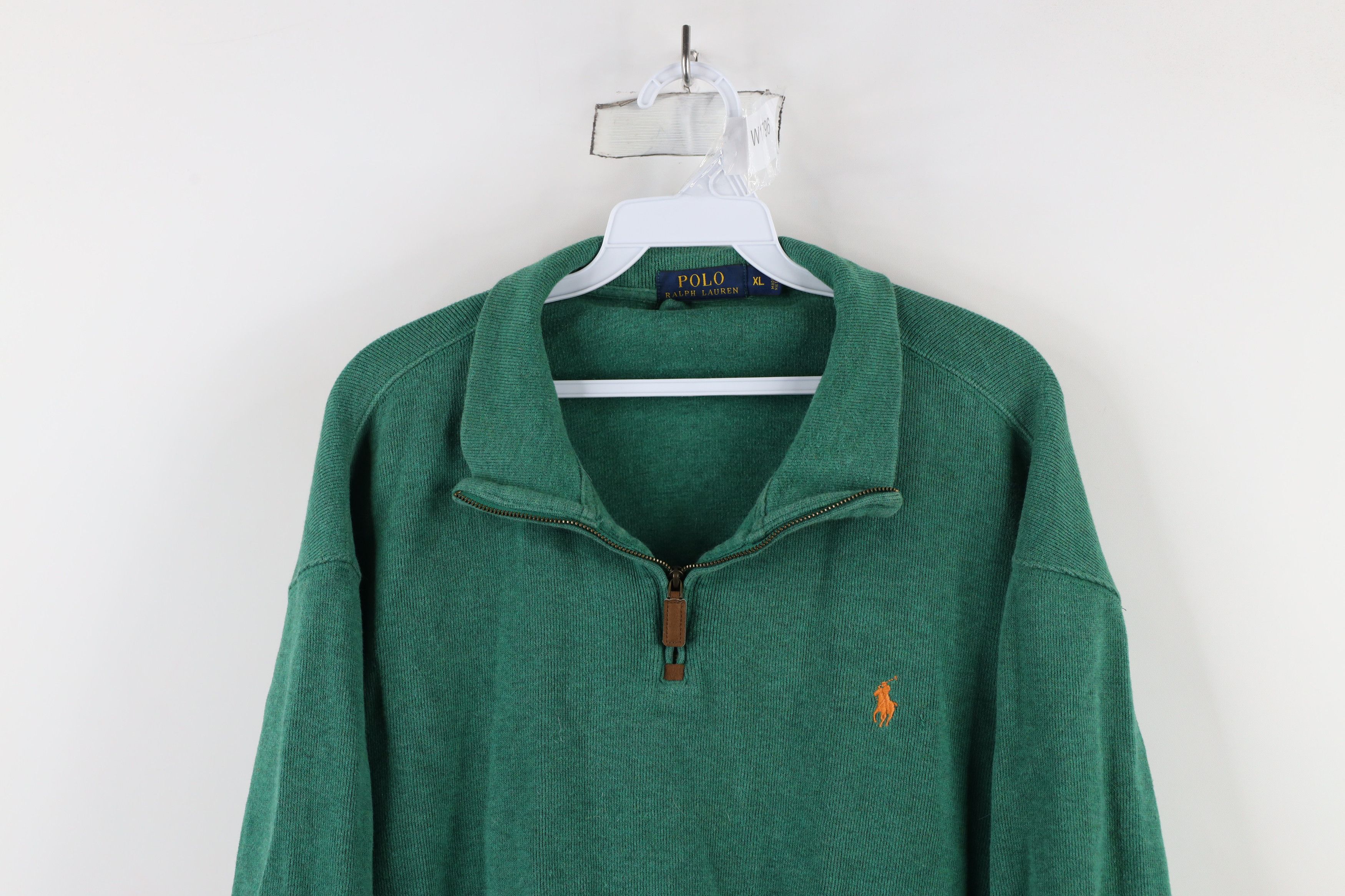 Ralph Lauren × Vintage Vintage Ralph Lauren Cotton Ribbed Knit Half Zip Sweater Size US XL / EU 56 / 4 - 2 Thumbnail