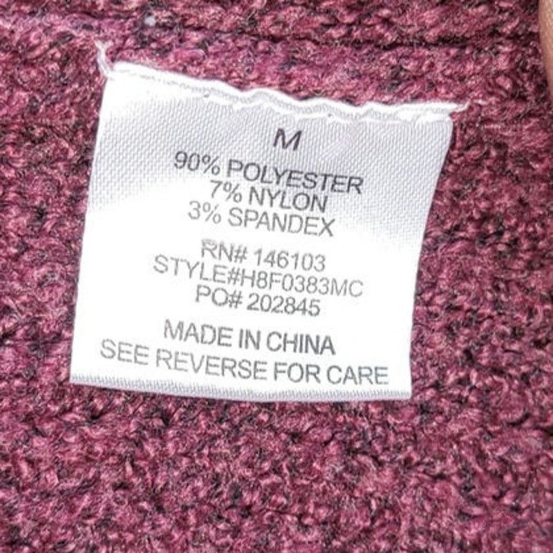Other Hippie Rose Burgundy Cozy Knit Long Sleeve V-Neck Sweater M Size M / US 6-8 / IT 42-44 - 5 Thumbnail