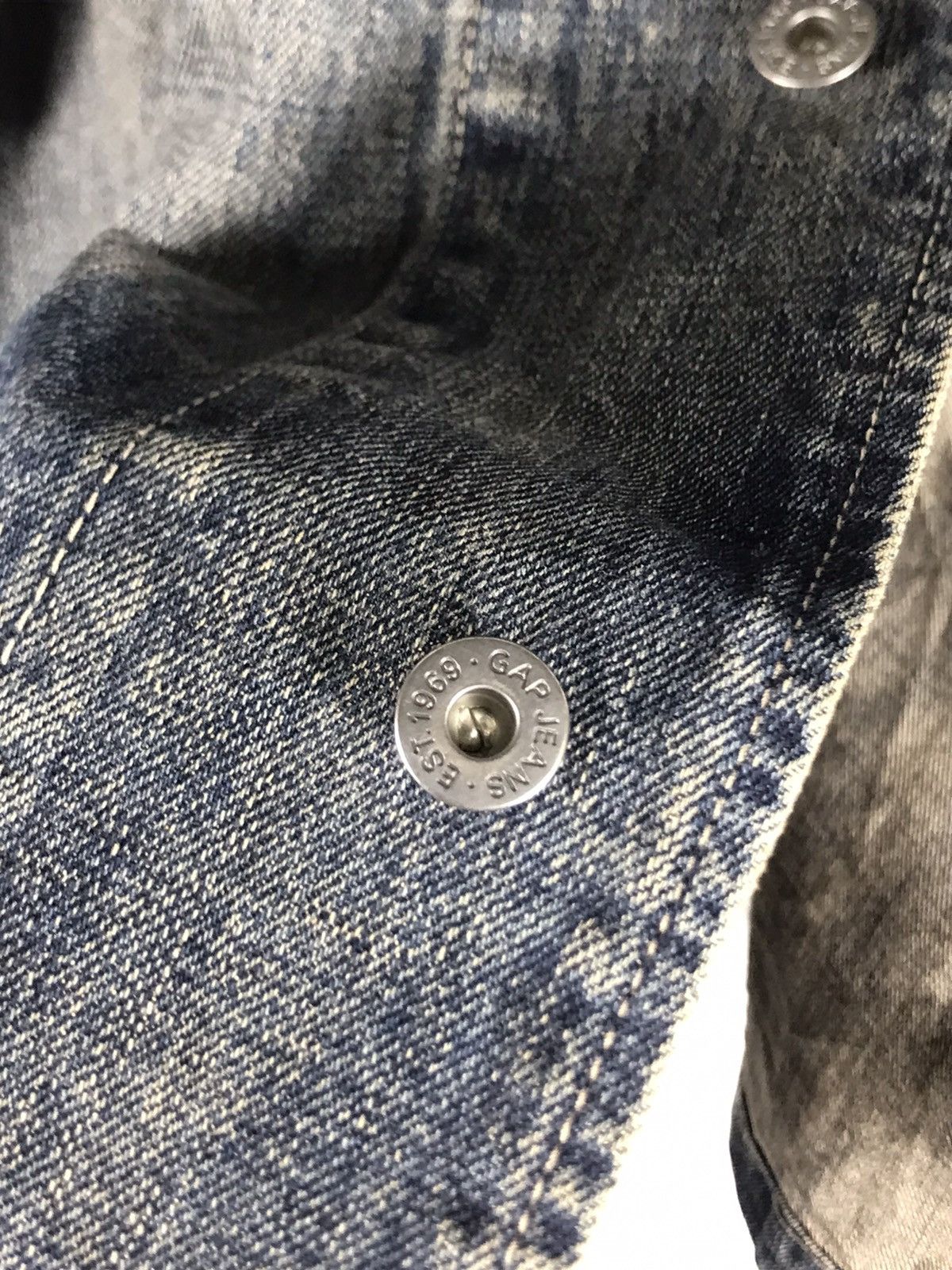 Gap × Vintage ⚡️Vintage Gap Denim Distressed Chore Workers Jacket Size US L / EU 52-54 / 3 - 14 Thumbnail