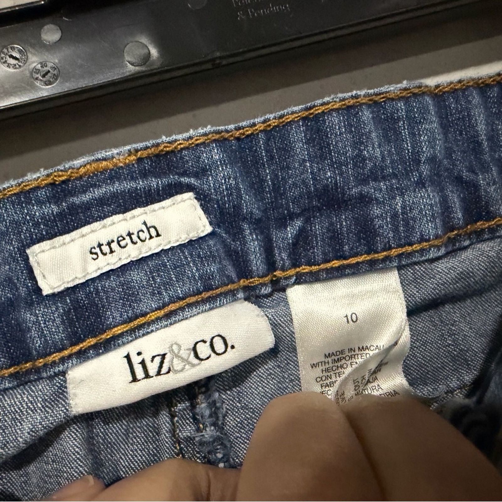 Other Liz & Co. Blue Straight Leg Jeans Size 10 Size 32" / US 10 / IT 46 - 2 Thumbnail