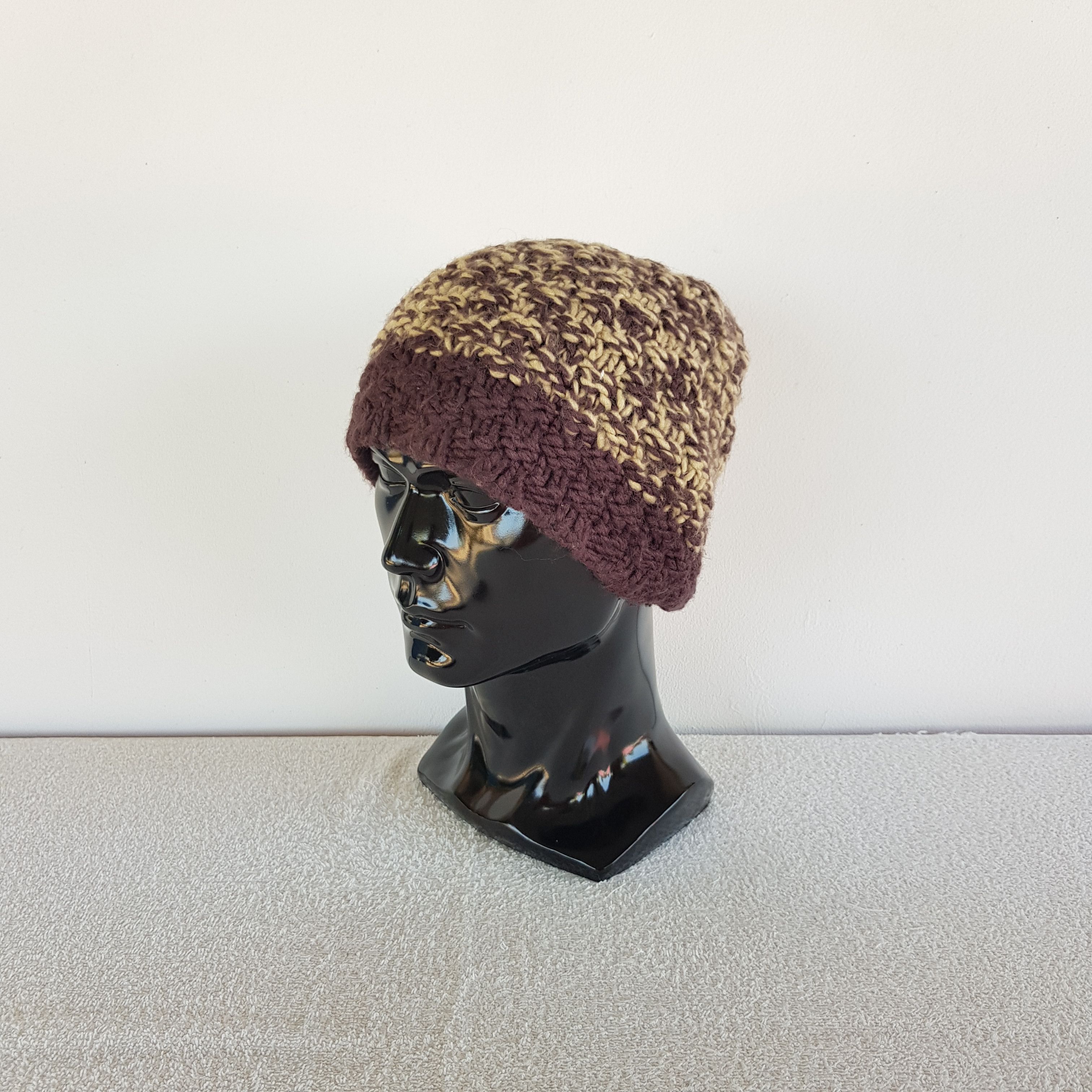 Japanese Brand Vintage Japan Crochet Slouchy Beanie 90s Knit Snow Caps Hats Size ONE SIZE - 1 Thumbnail