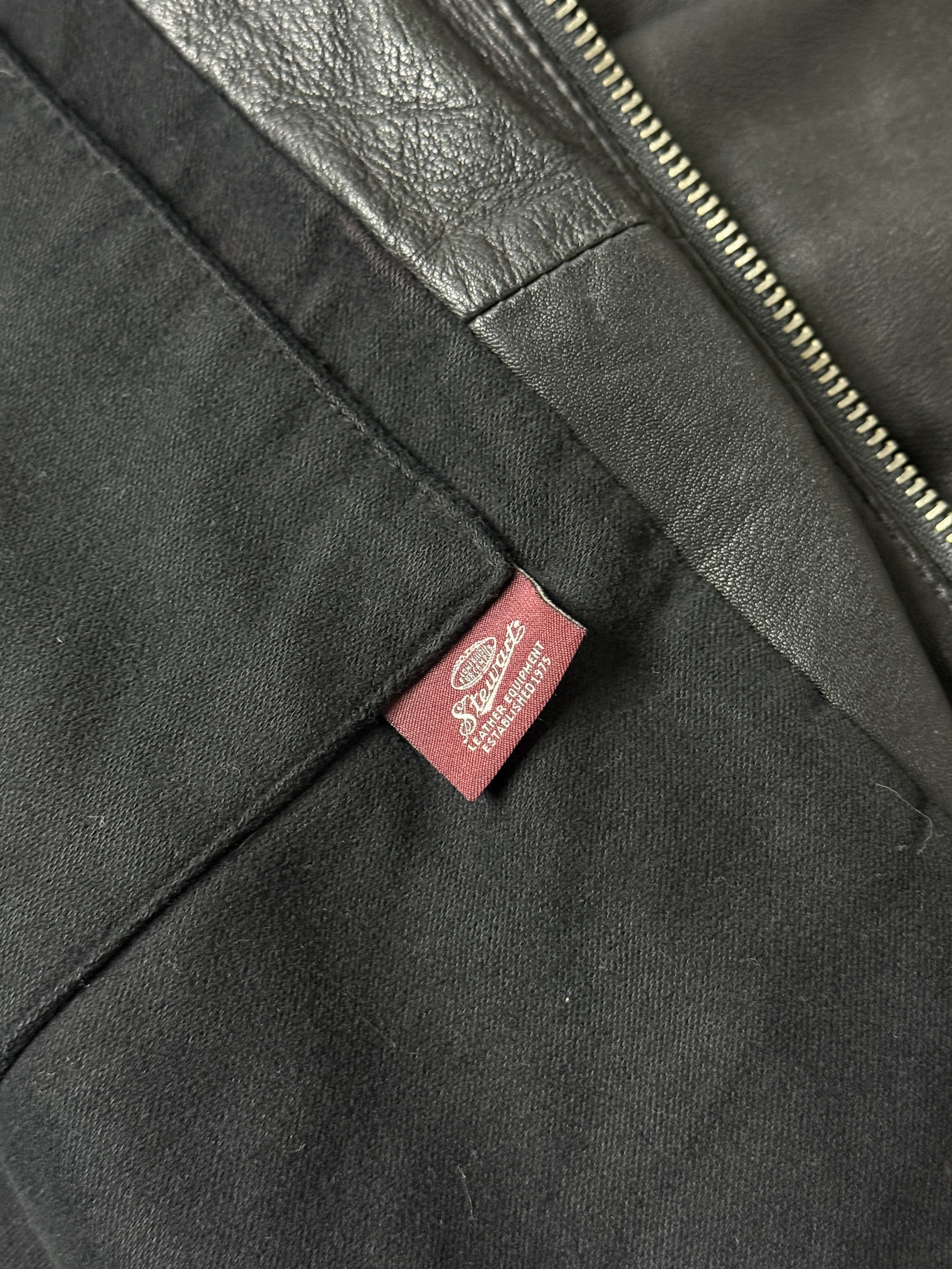Stewart & Strauss Stewart nuvola montana vintage black leather jacket men’s Size US XL / EU 56 / 4 - 5 Thumbnail