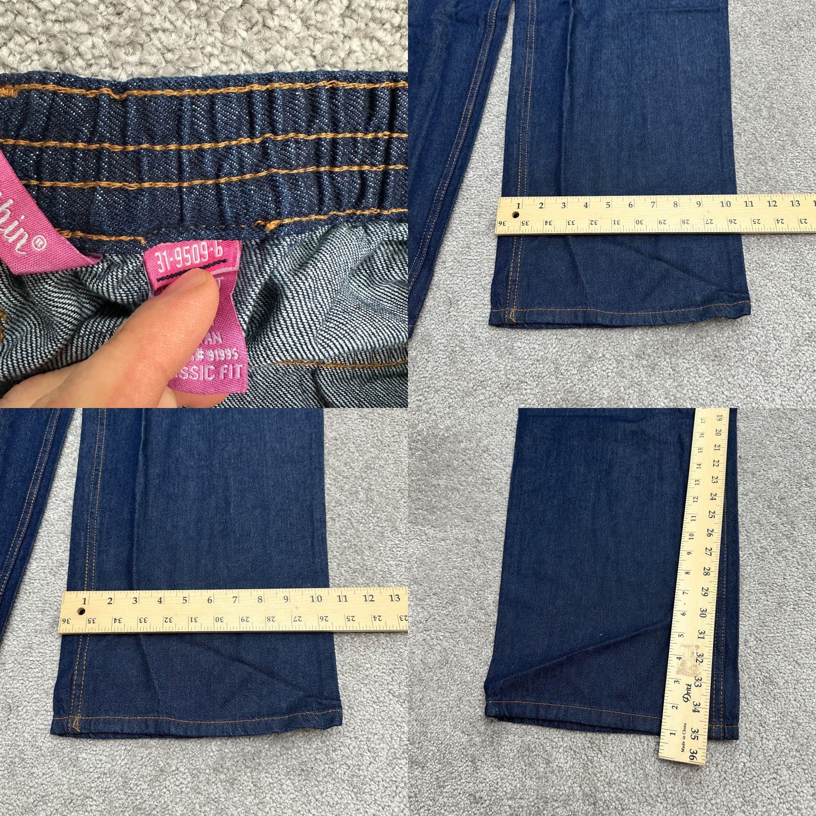 Vintage WOMAN WITHIN Denim Jeans Womens 26T Tall 42x35 Blue Elastic Classic Fit 5-Pocket Straight High Rise Size 26" / US 2 / IT 38 - 8 Thumbnail