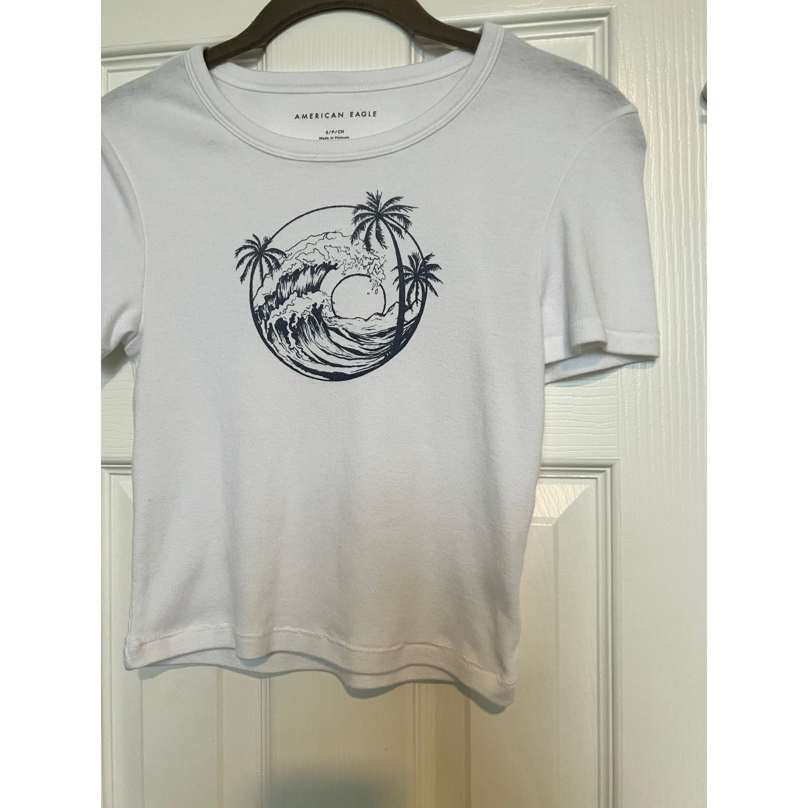 American Eagle Outfitters American Eagle Casual Crop Top Short Sleeve T-shirt Small Size S / US 4 / IT 40 - 3 Thumbnail