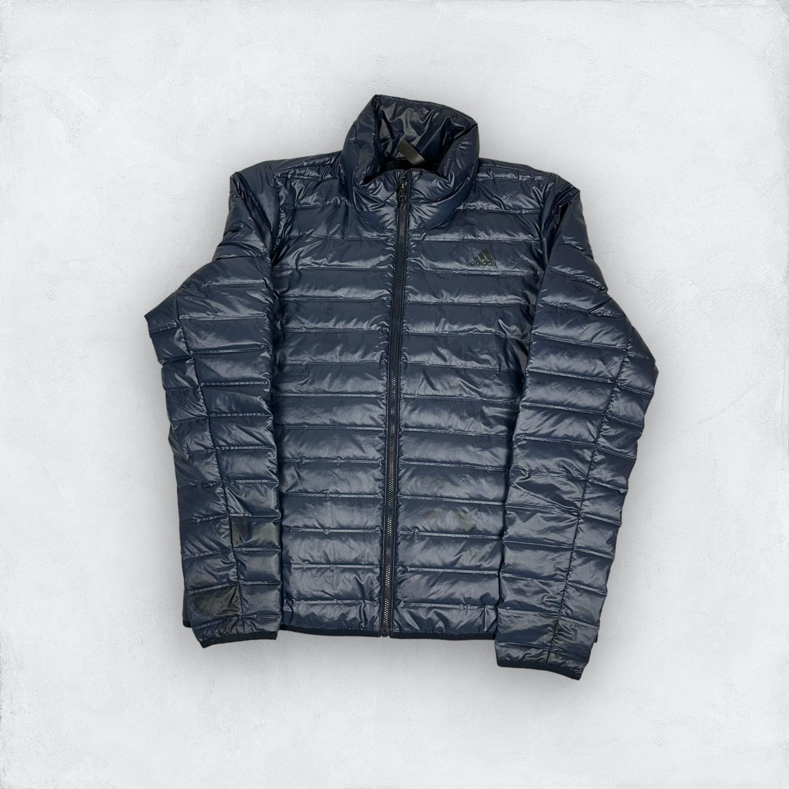 Adidas Adidas Men Blue Long Sleeve Full Zip Puffer Jacket L (16-18) Size US L / EU 52-54 / 3 - 1 Thumbnail