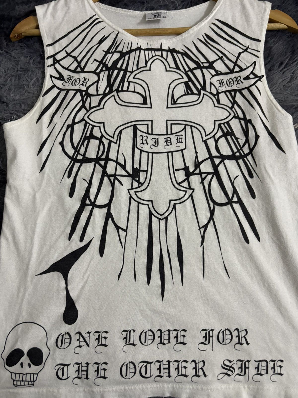 Vintage 🔥HOT🔥 CHROME HEART PARODY SLEEVELESS RIDE TEE Size US S / EU 44-46 / 1 - 2 Thumbnail