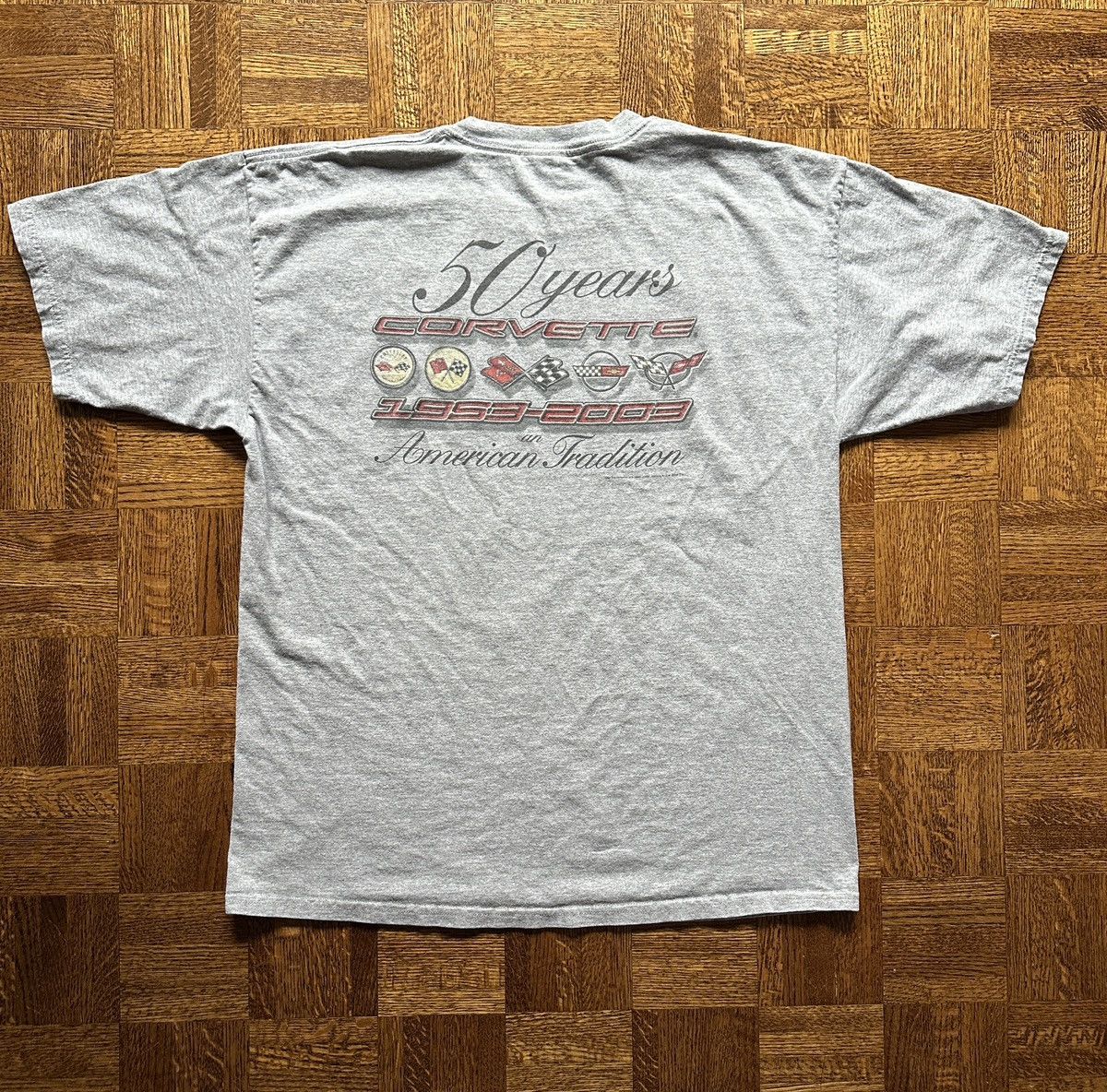 Vintage Vintage Y2K Corvette 50 Year Anniversary Graphic Tee Size US XL / EU 56 / 4 - 2 Thumbnail