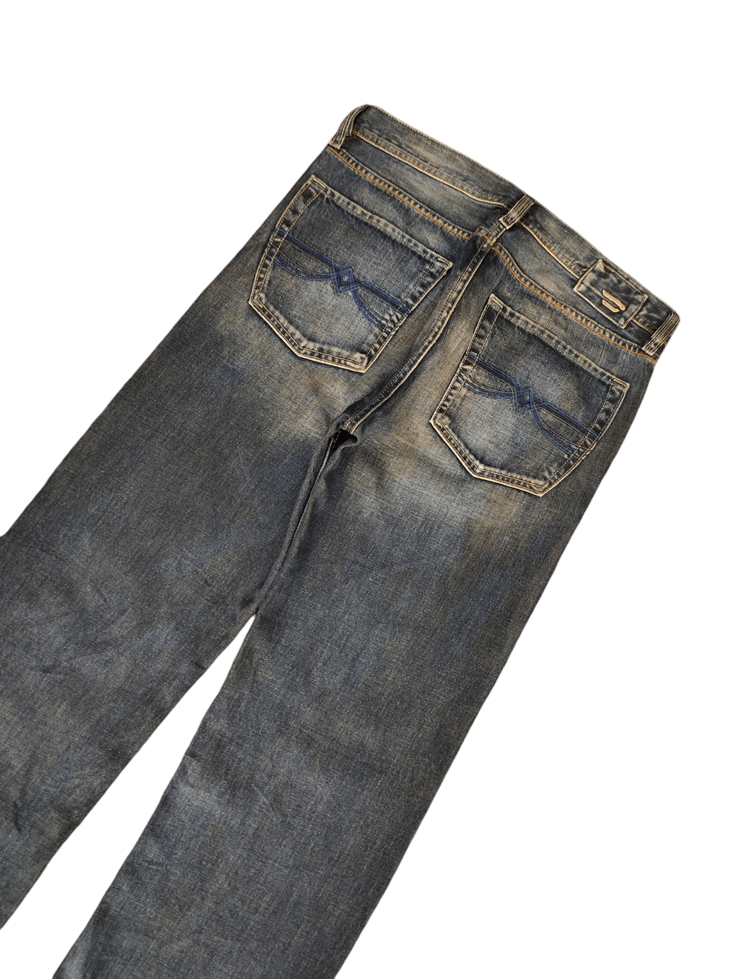 Diesel Loose Jeans Diesel D Logo Distress Faded Denim Y2k Size US 33 - 5 Thumbnail