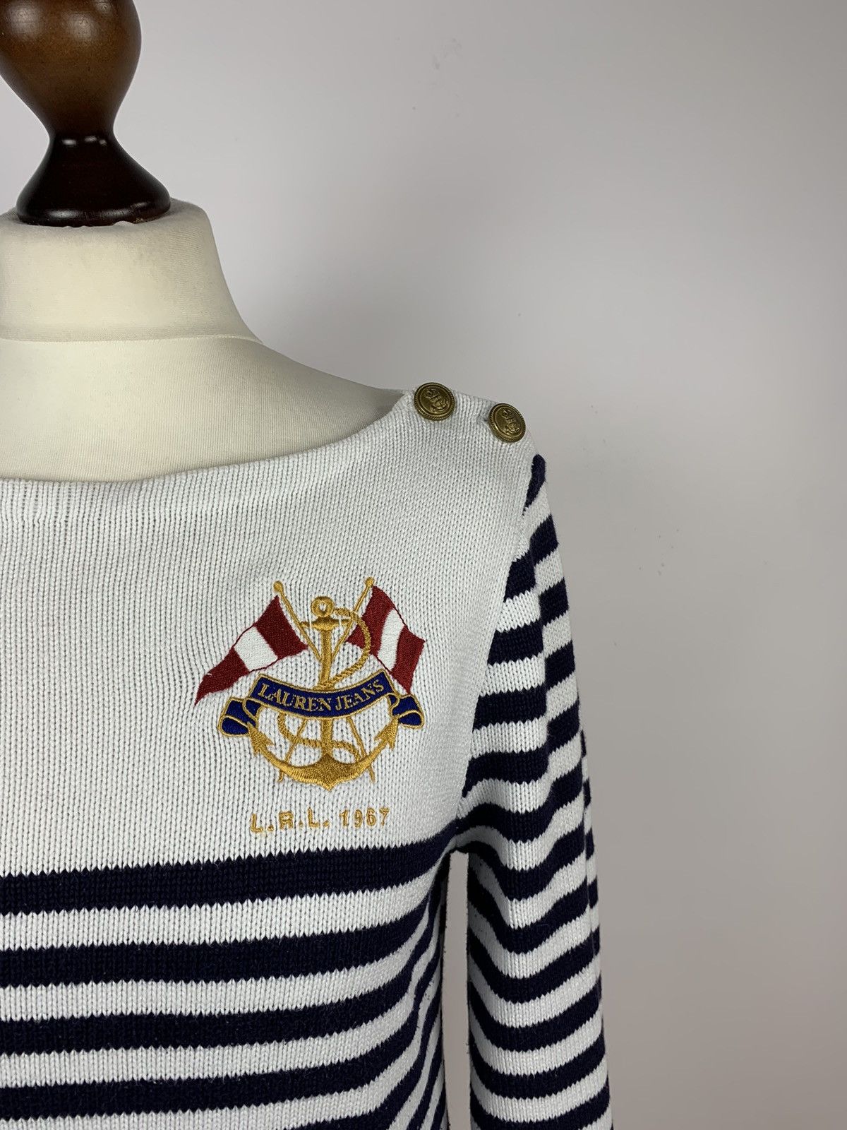 Lauren Ralph Lauren Lauren Jeans Company Ralph Lauren Knit Striped Sweater Sz M Size M / US 6-8 / IT 42-44 - 5 Thumbnail