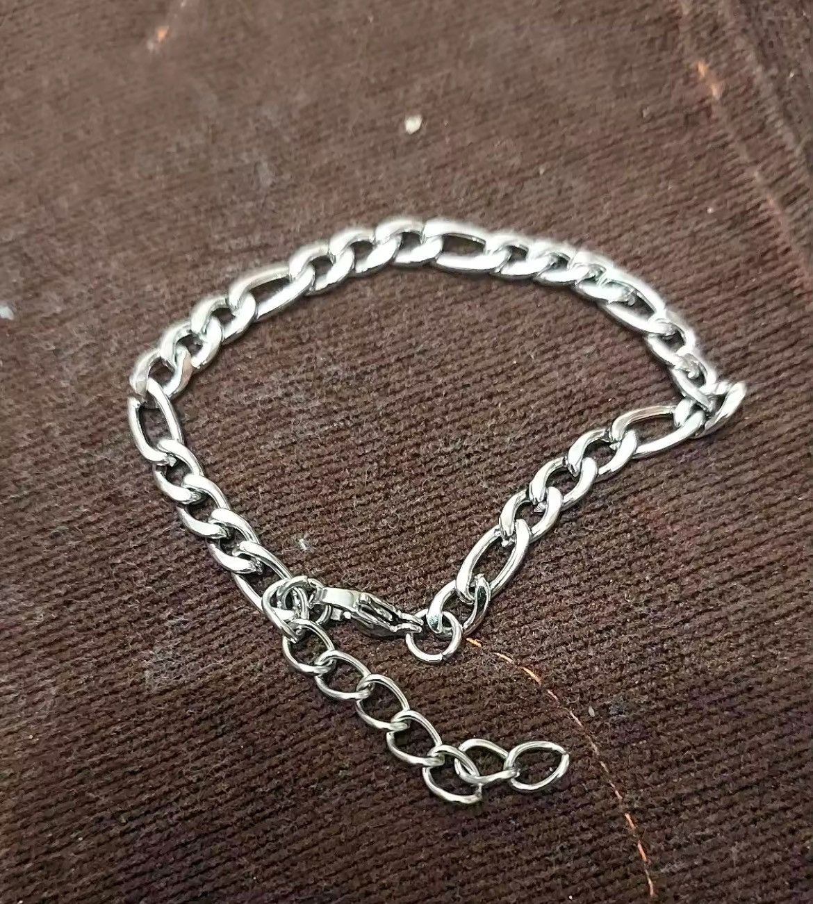Vintage 7mm Stainless Steel Minimalist Link Bracelet Size ONE SIZE - 5 Thumbnail