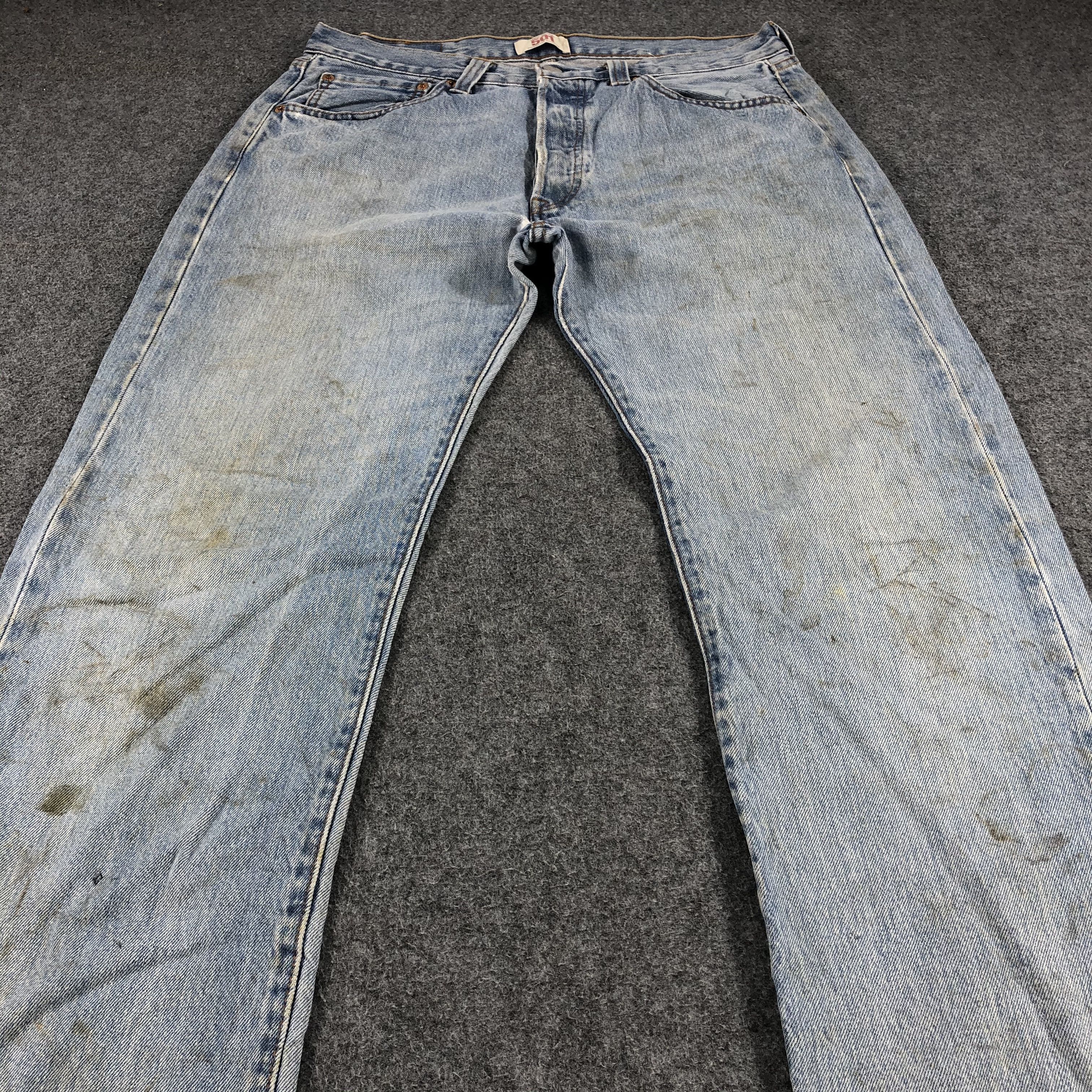 Levi's Vintage Light Wash Levis 501 Jeans-JM951 Size US 33 - 3 Thumbnail