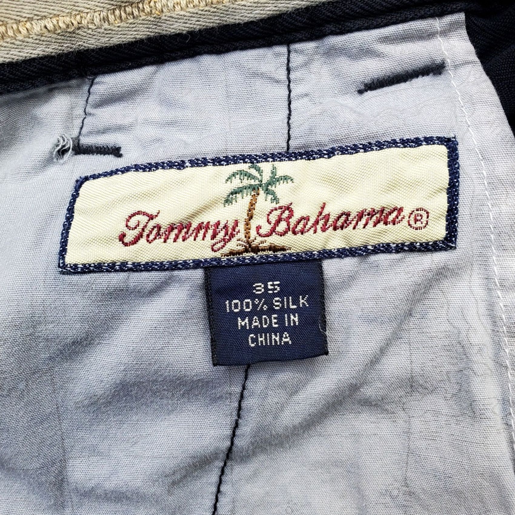 Tommy Bahama Tommy Bahama Shorts Mens 35 Black Silk Performance Pleated Relax Beach Vacation Shirt Size US 35 - 6 Thumbnail