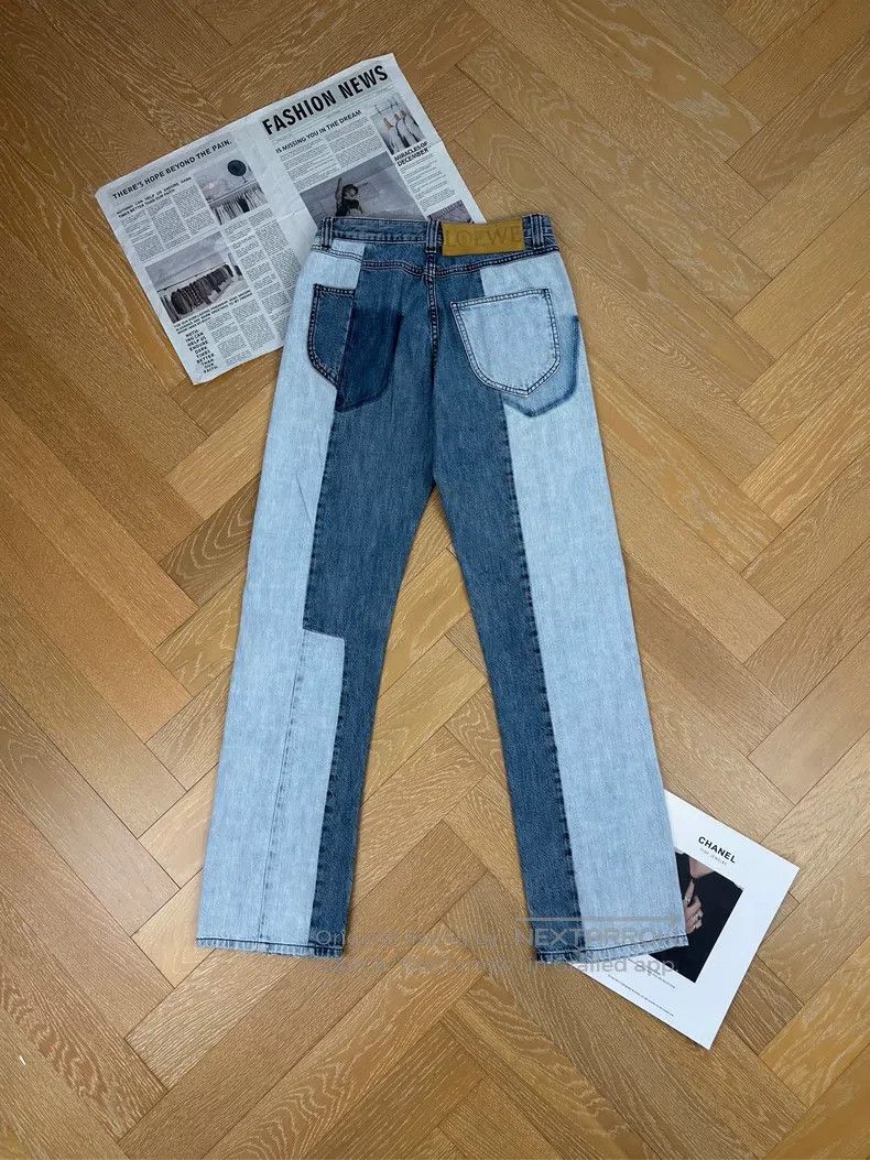 Loewe Loewe Casual patchwork jeans for both men and women in blu Size US 34 / EU 50 - 1 Thumbnail