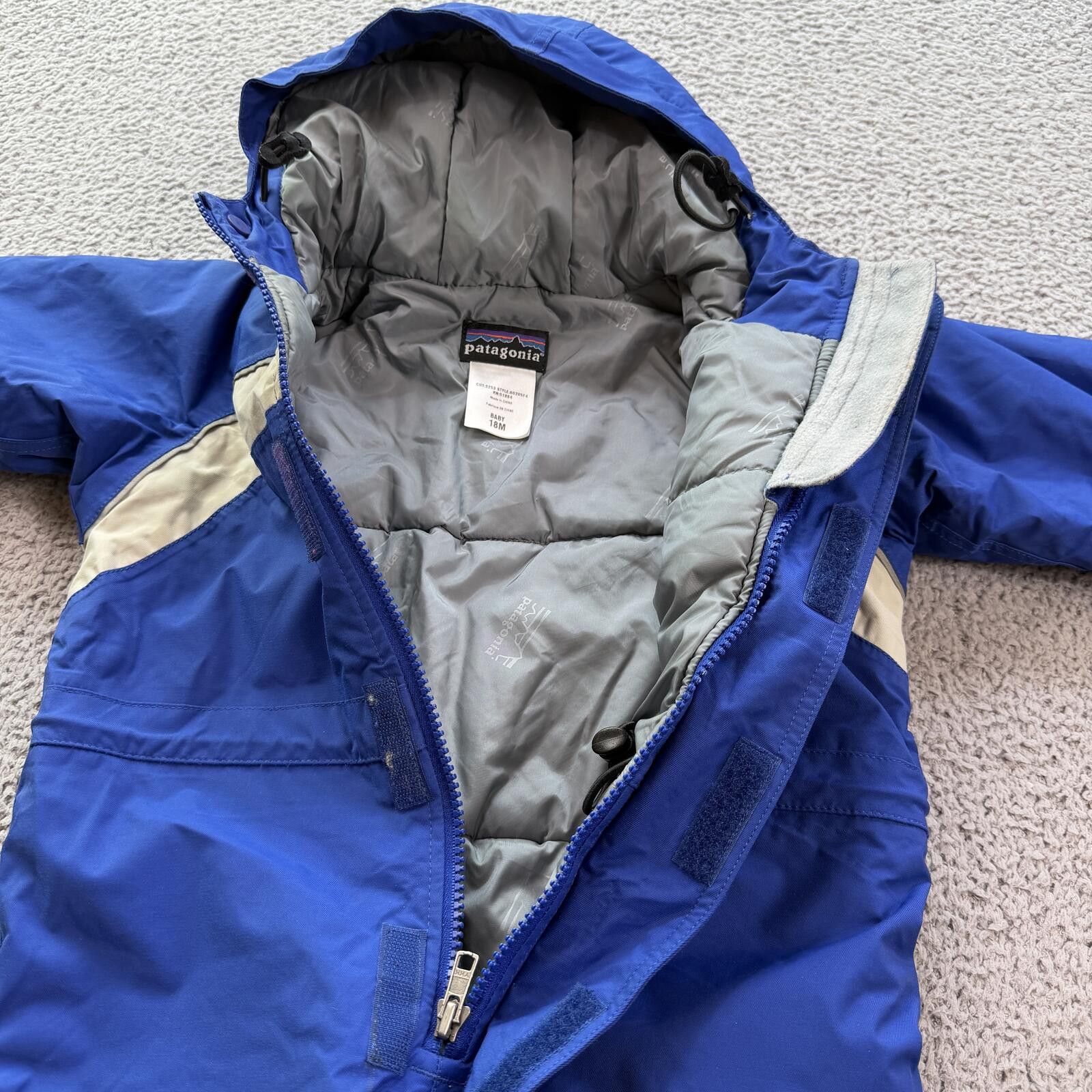 Patagonia Patagonia Baby Snow Suit 18M Blue Insulated One Piece Hood Size US XXS / EU 40 - 4 Thumbnail