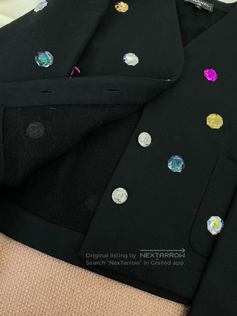 Chanel Chanel 21K black colourful gem double c knitted cardigan j Size S / US 4 / IT 40 - 5 Thumbnail