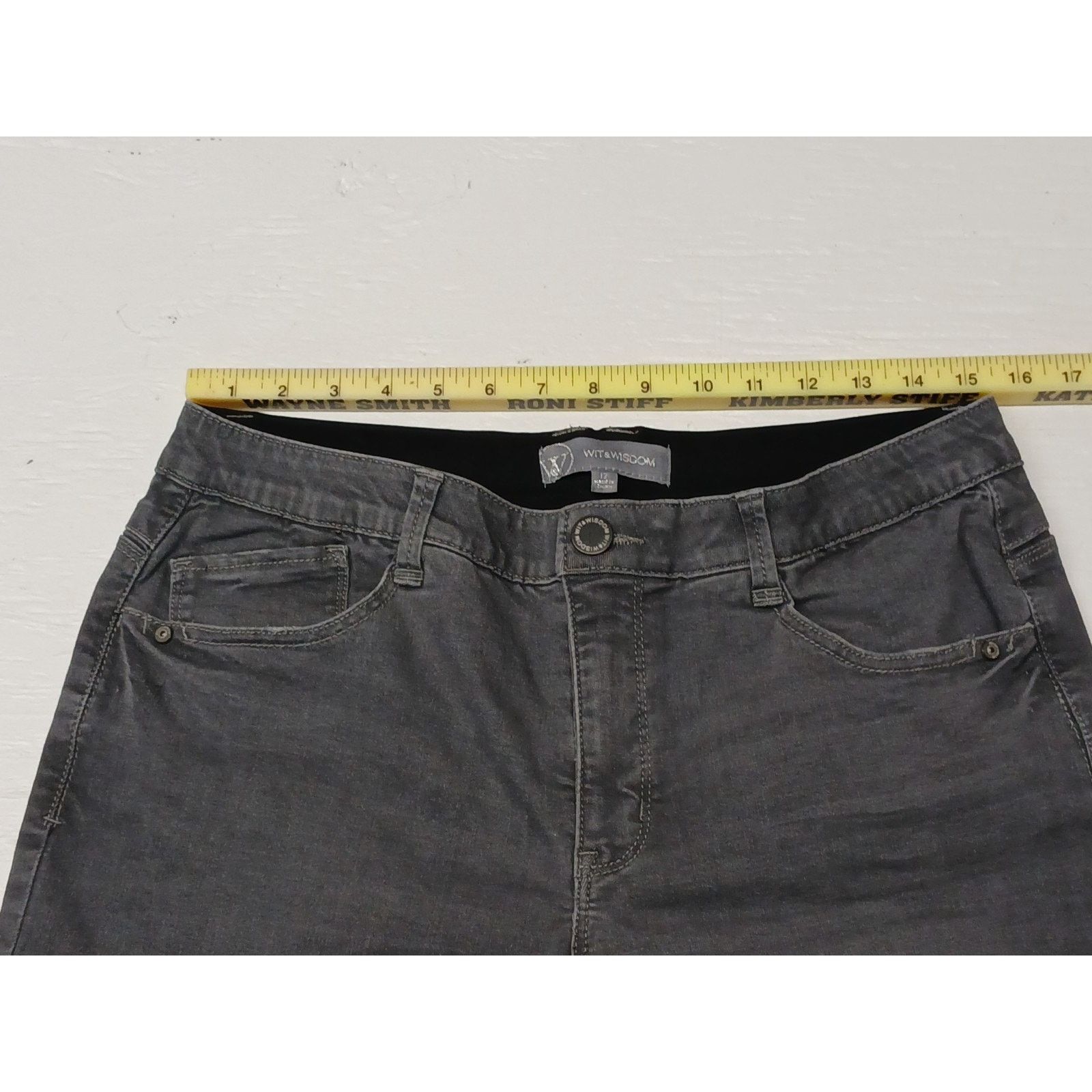 Other Wit & Wisdom Gray (12) Womens Comfort Casual Jeans Size 34" / US 12 / IT 48 - 6 Thumbnail