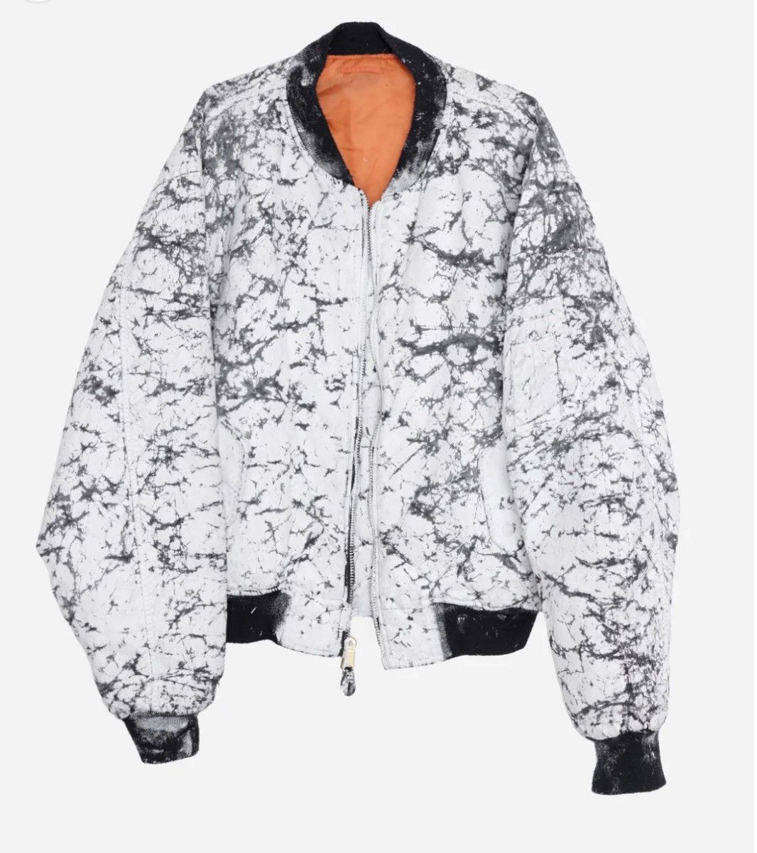 Other White Painted Chipped Bomber Jacket Size US XXL / EU 58 / 5 - 1 Thumbnail