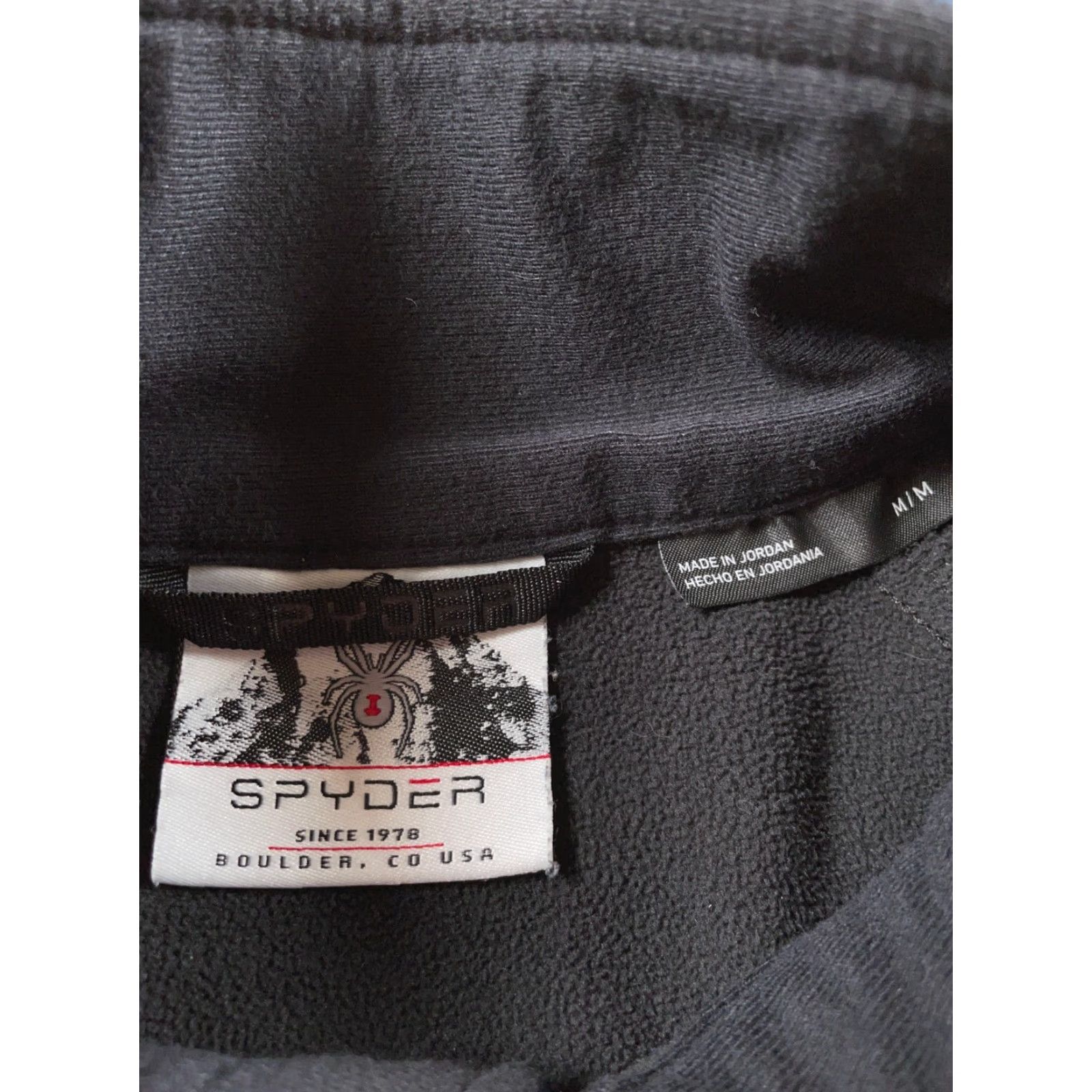 Spyder Spyder Outbound 1/4 Zip Sweater Shirt Adult Medium Dark Blue Orange Ribbed Knit Size US M / EU 48-50 / 2 - 3 Thumbnail