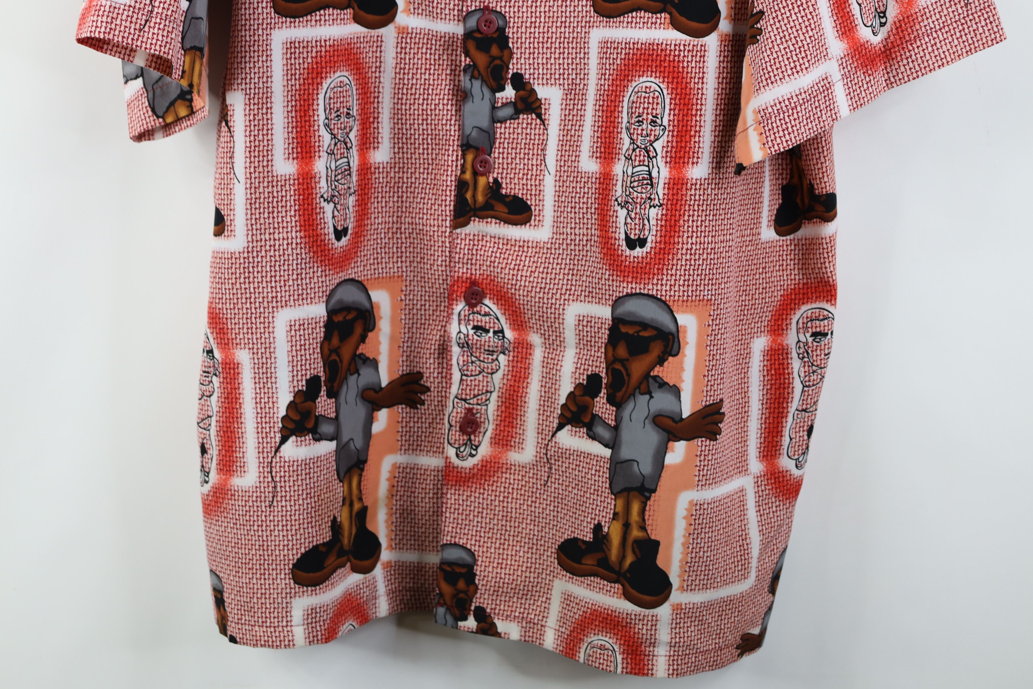 Vintage Vintage Y2k Eminem Slim Rap All Over Print Collared Shirt Size US L / EU 52-54 / 3 - 3 Thumbnail