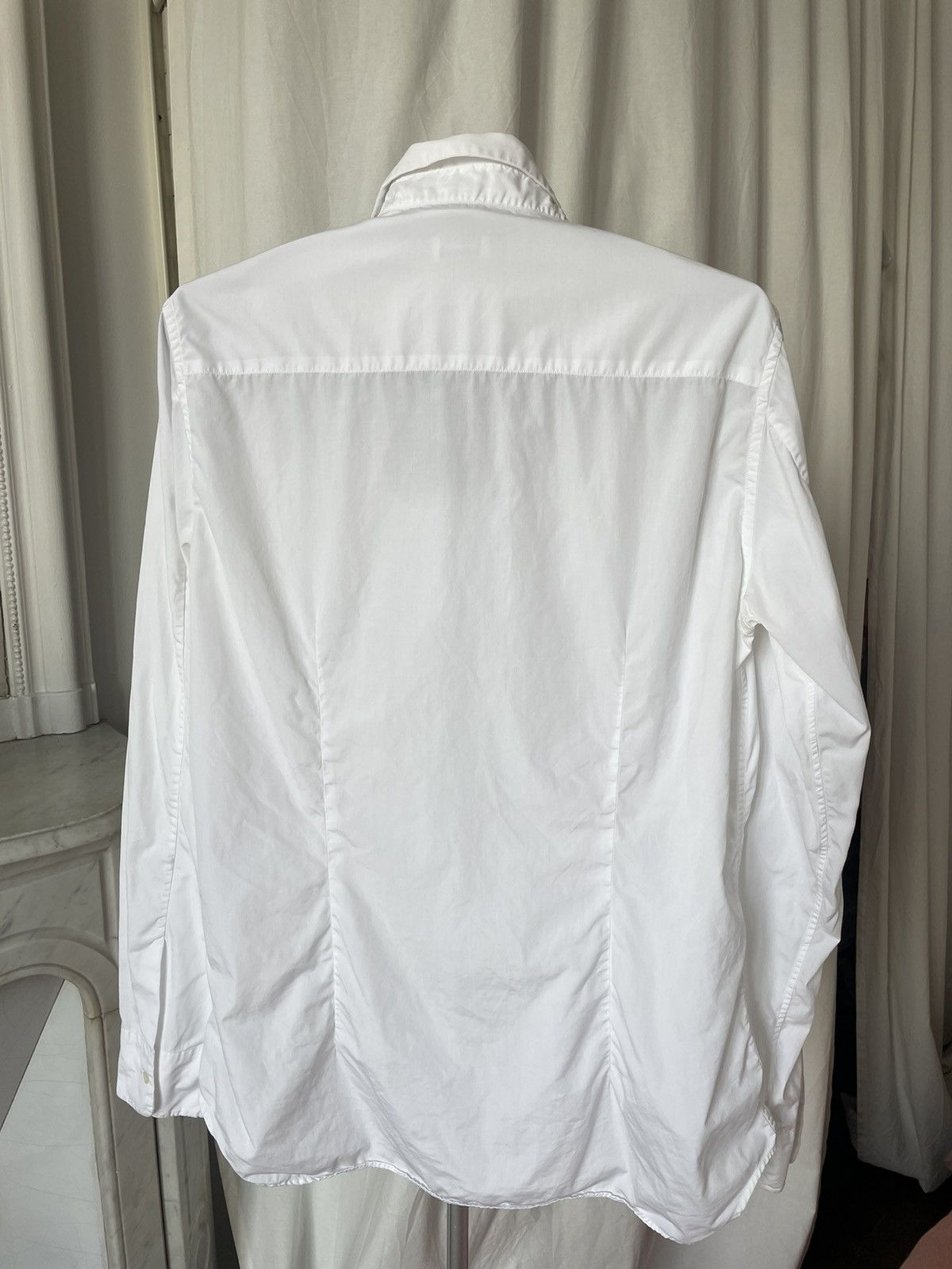 Jil Sander Jil Sander White Cotton Long-Sleeve Shirt M Size Size US M / EU 48-50 / 2 - 5 Thumbnail