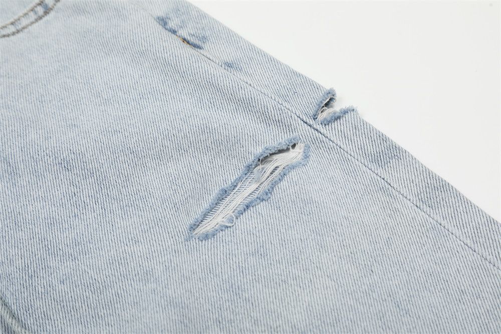 Japanese Brand × Jean Loose Men's Wide Leg Punk Washed Ripped Jeans Size US 32 / EU 48 - 6 Thumbnail