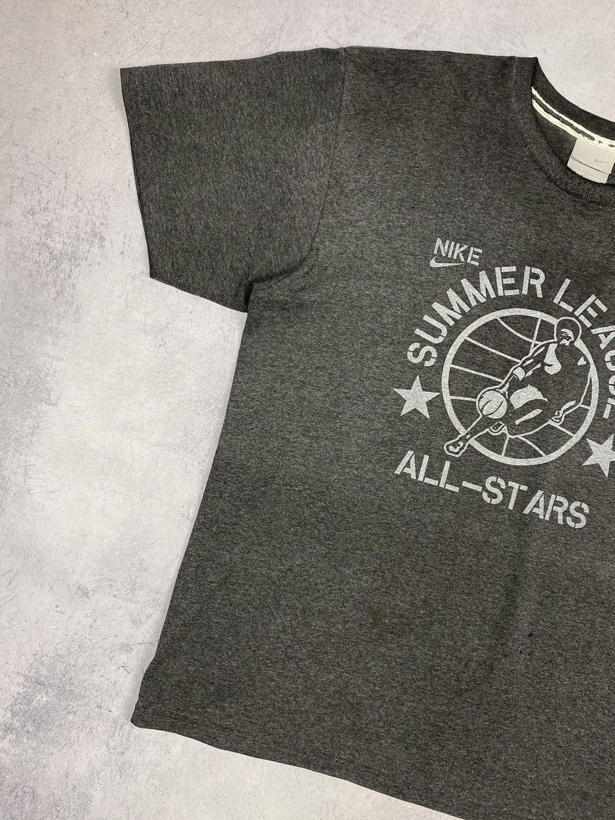 Vintage Vintage 90s Nike Basketball Summer League All Stars Tee y2k Size US M / EU 48-50 / 2 - 2 Thumbnail