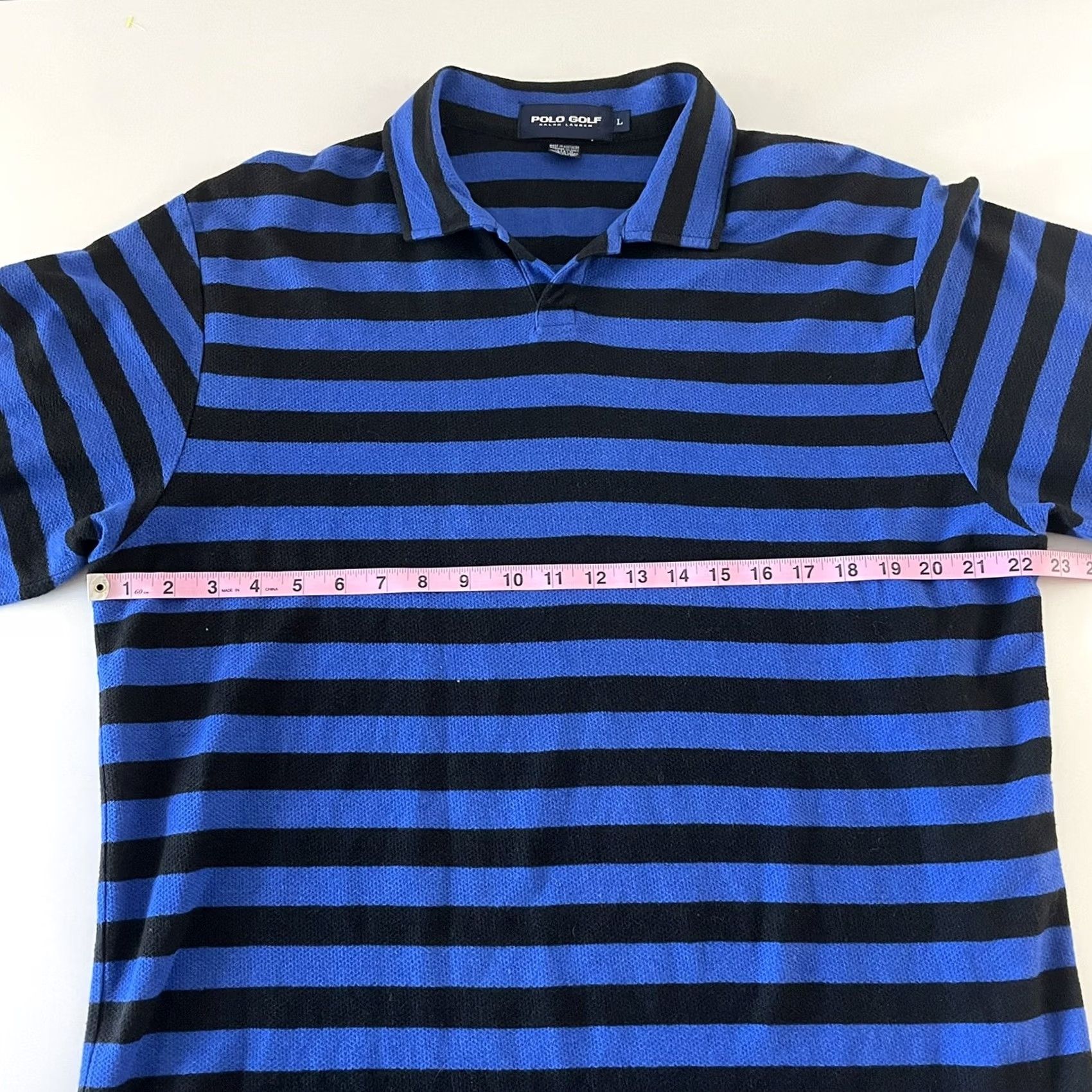 Ralph Lauren Polo Golf Ralph Lauren Striped Short Sleeve Button Front Shirt Men's Large Blue Size US L / EU 52-54 / 3 - 4 Thumbnail