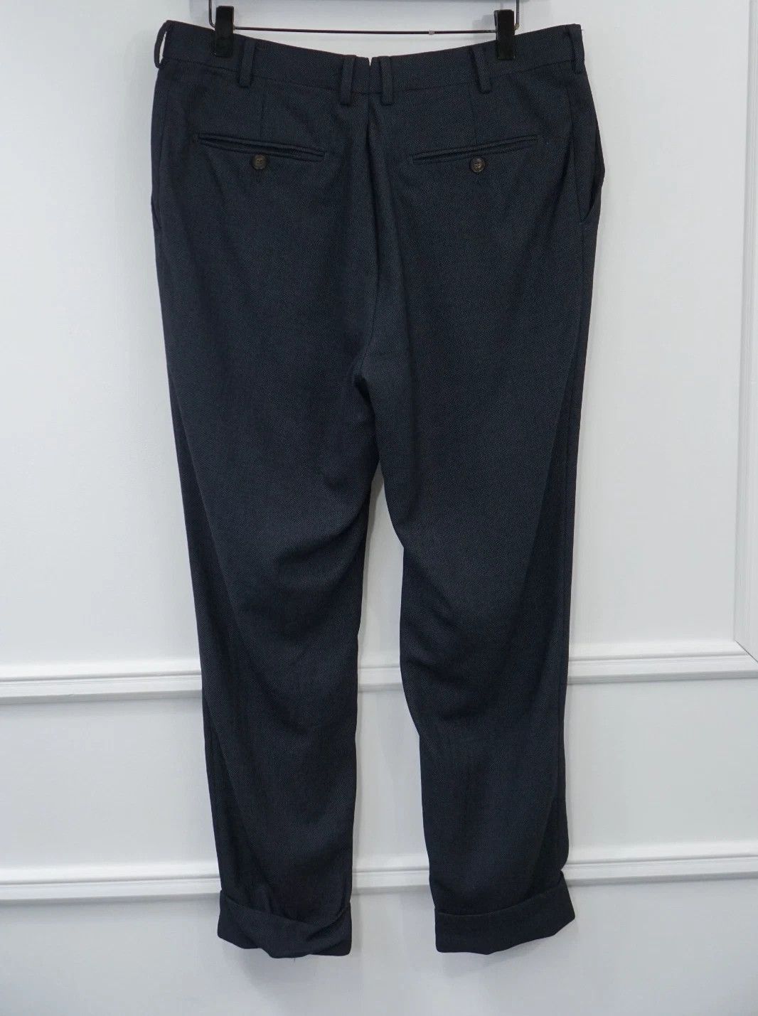 Suitsupply Men Suitsupply Trousers Navy Blue Soho Wool Traveller US42 Size 42R - 2 Thumbnail