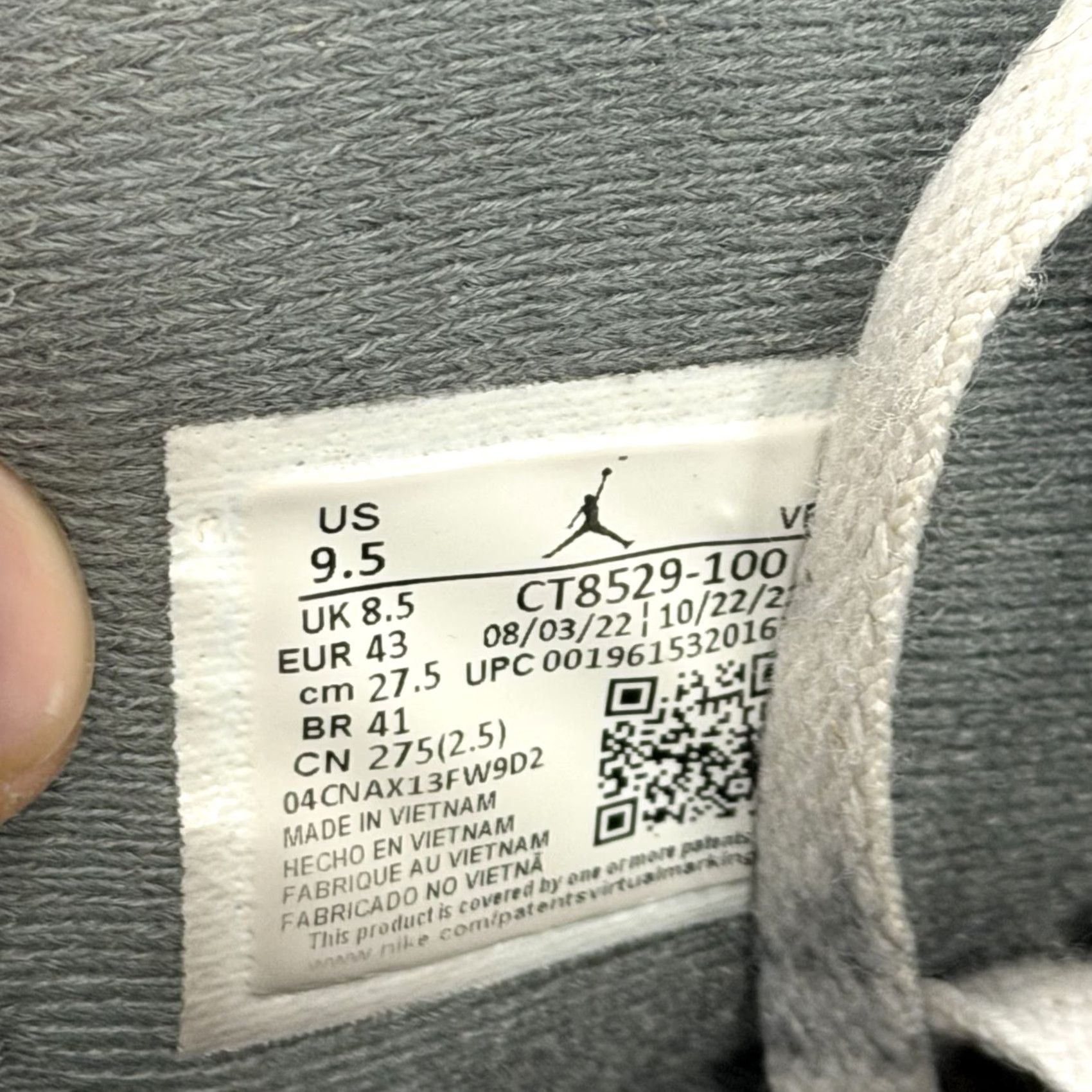 Jordan Brand Air Jordan 6 Retro Cool Grey Mens Size 9.5 Sneaker Jordan Mens 9.5 Size US 9 / EU 42 - 4 Thumbnail