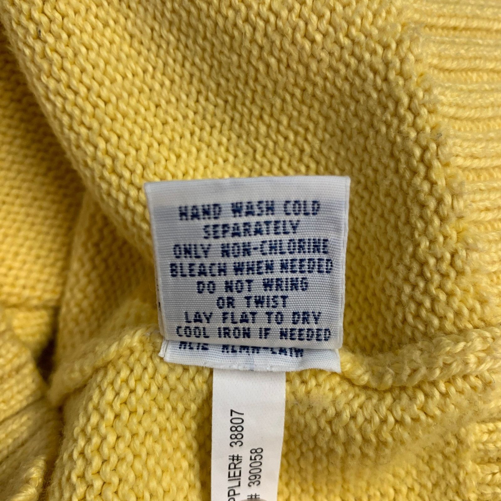Polo Ralph Lauren Size XL Yellow Knit Cotton Crew Neck Pullover Size US XL / EU 56 / 4 - 8 Thumbnail