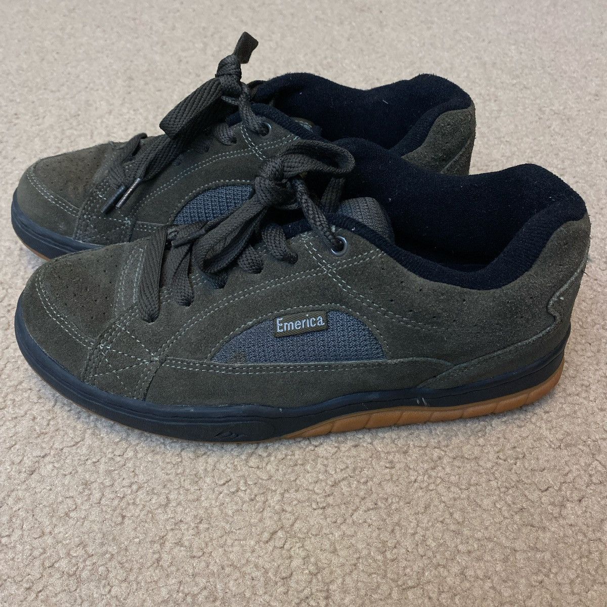 Emerica × Vintage Vintage 1990’s Emerica Chunky Olive Green Skate Shoes Size US 9.5 / EU 42-43 - 1 Thumbnail