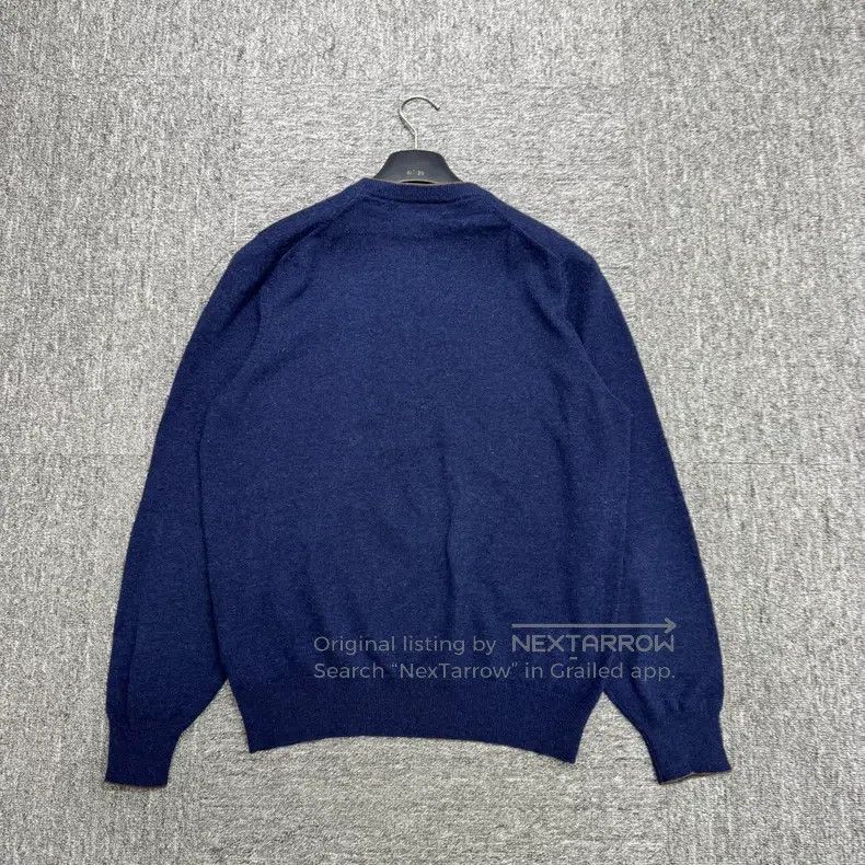 Brunello Cucinelli Brunello Cucinelli Navy Blue Wool Crewneck Sweater Size US M / EU 48-50 / 2 - 2 Thumbnail