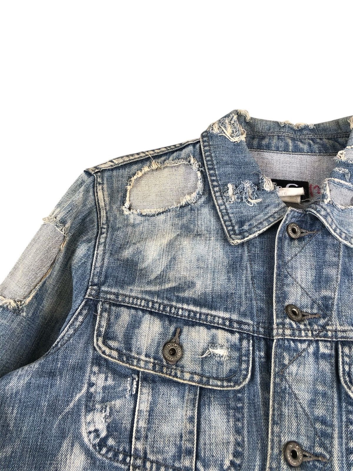 Dolce & Gabbana Dolce & Gabbana Boro Patchwork Distressed Denim Jacket Size US S / EU 44-46 / 1 - 8 Thumbnail