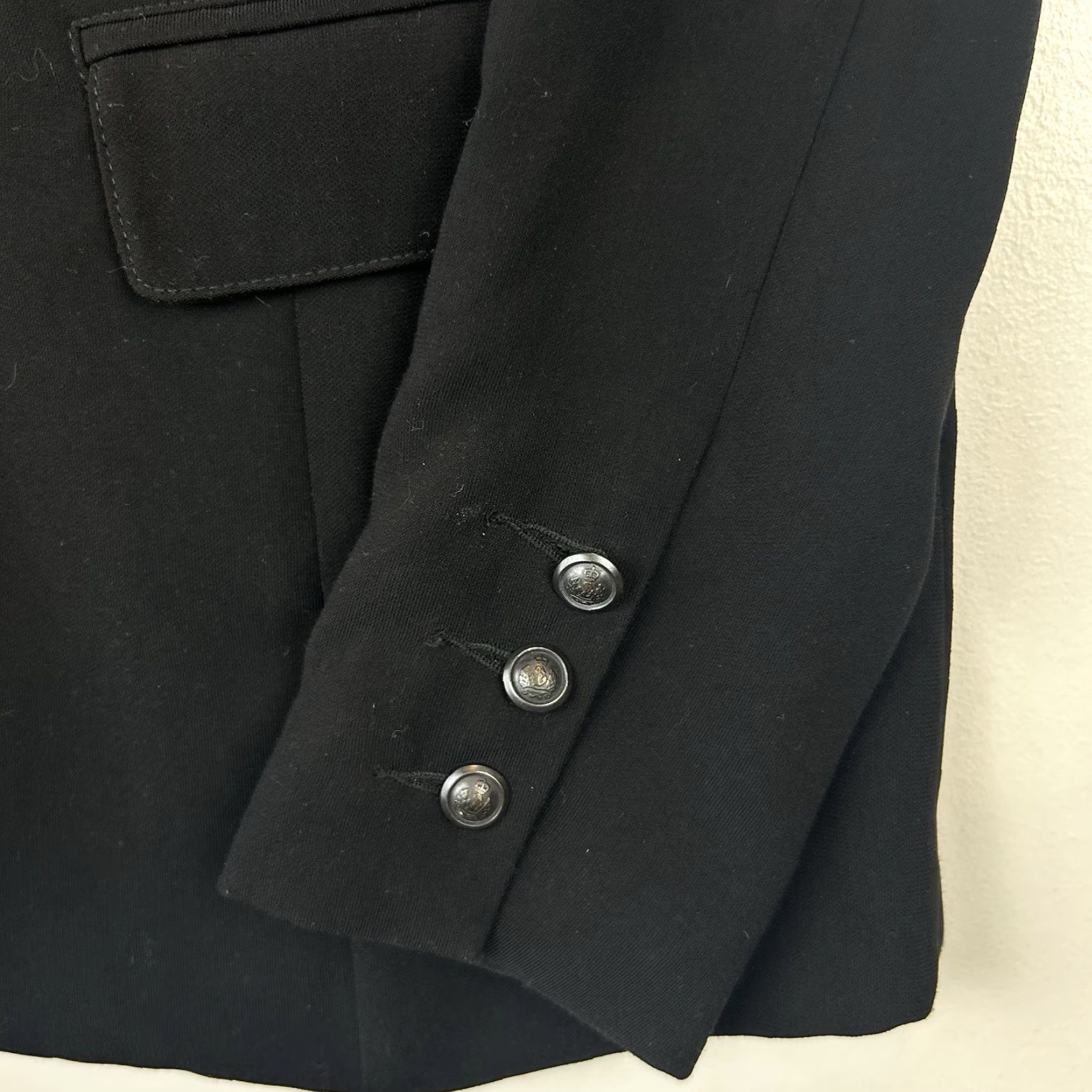Vintage CAbi Blazer Jacket Womens 4 Button Single-Breasted Notch Lapel Lined Black Size S / US 4 / IT 40 - 6 Thumbnail