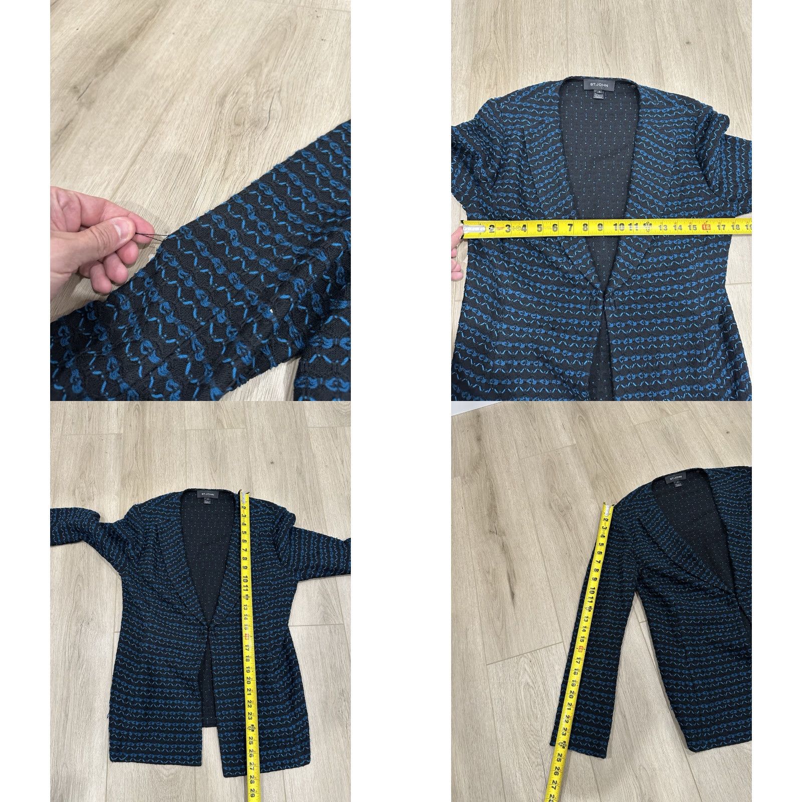 St. John St. John Blazer Jacket Shirt Knit Wool Blend Hook Eye | Multicolor | Size 10 | Women’s Regular Short Sleeve Long Sleeve Size L / US 10 / IT 46 - 9 Thumbnail