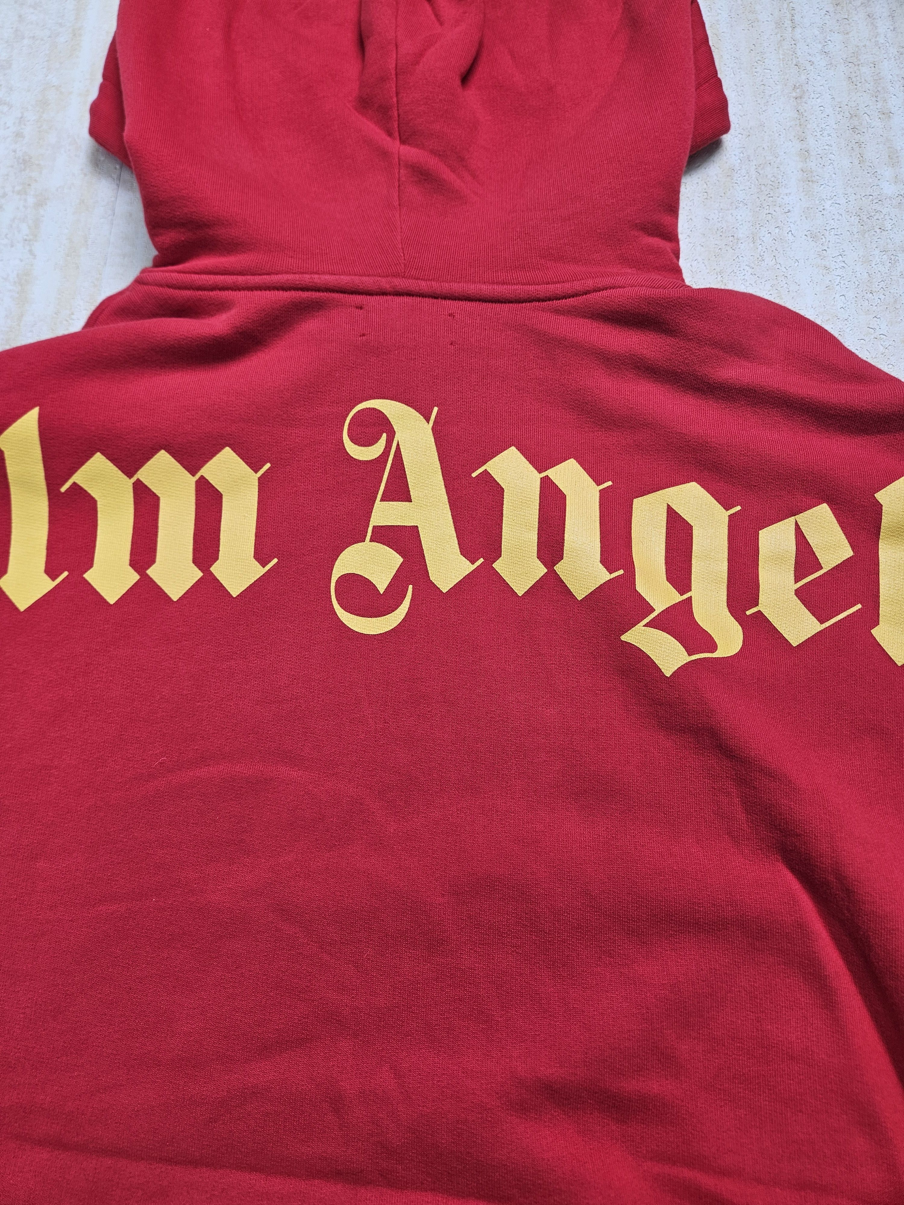Palm Angels Palm Angels Red Hoodie with Yellow Logo on Front and Back Size US M / EU 48-50 / 2 - 4 Thumbnail