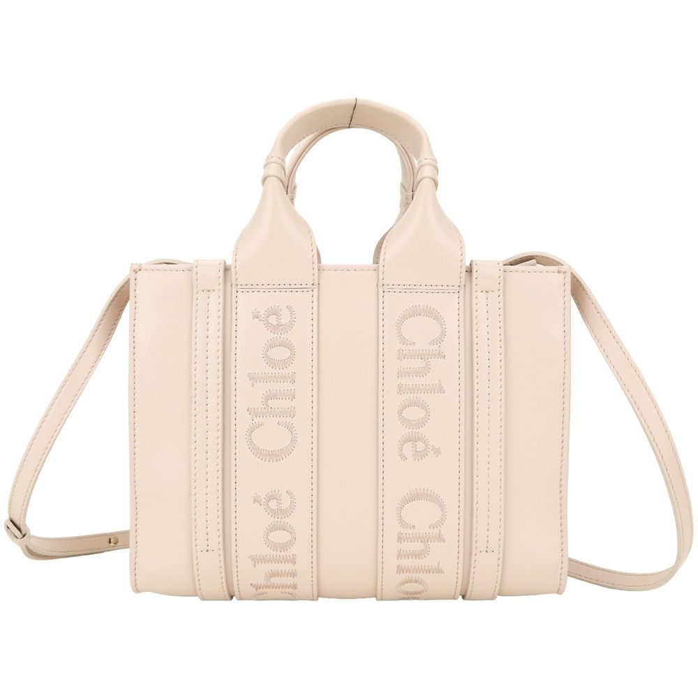 Chloe o1loc1c1024 Size: OS / Woody Small Tote in Nomade Beige Size ONE SIZE - 1 Thumbnail